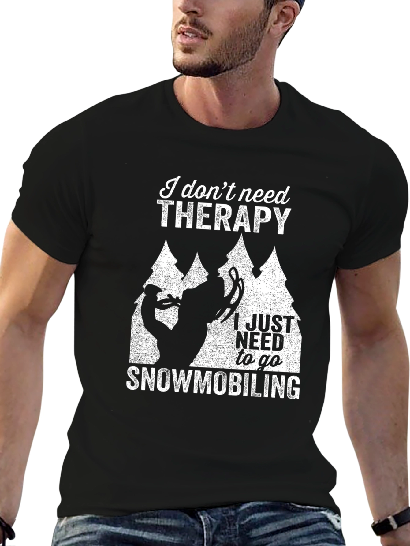 I Dont Need Therapy Snowmobiling T-Shirt