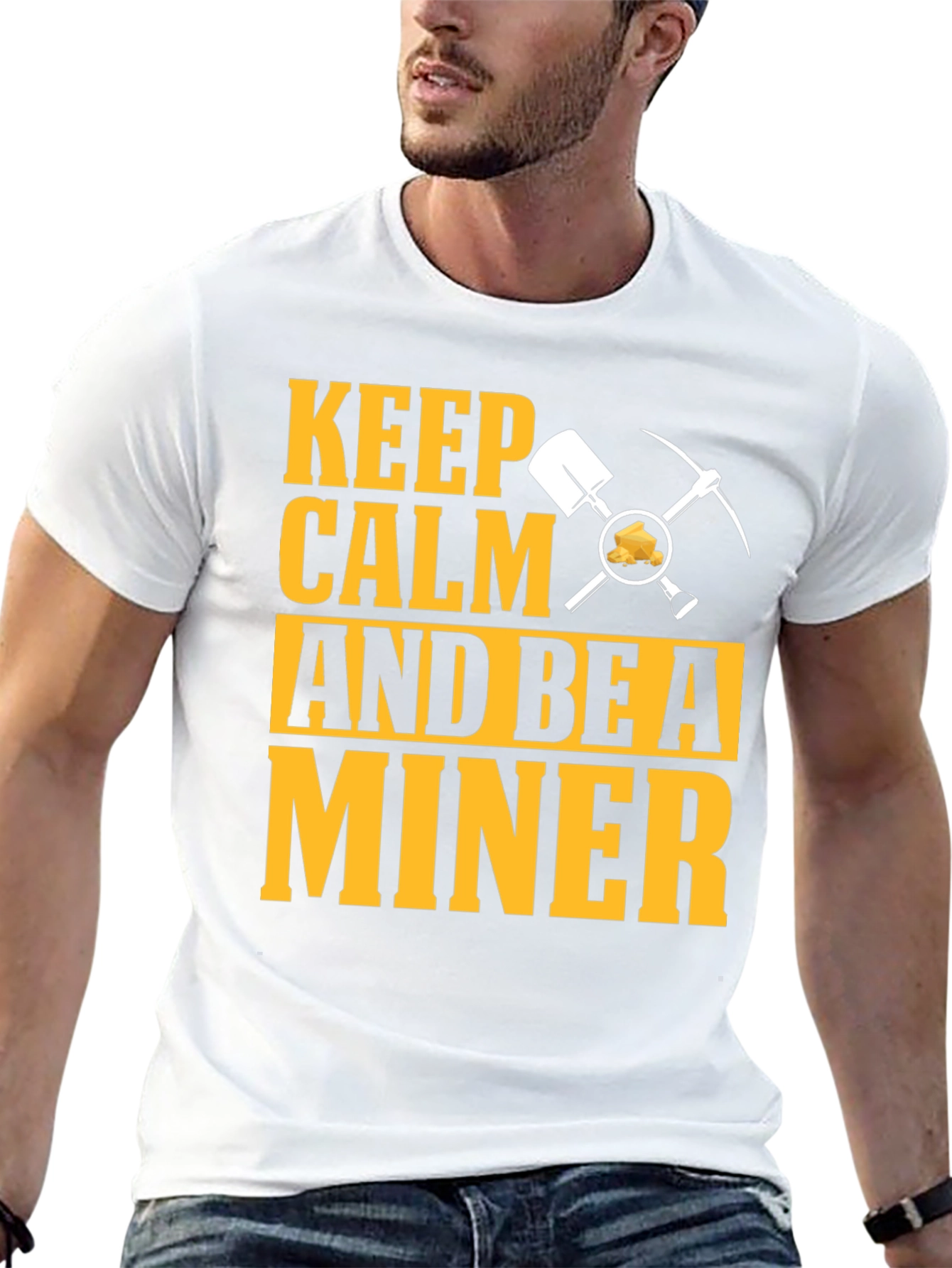 Keep Calm Miner T-Shirt: Funny Mining Graphic Tee