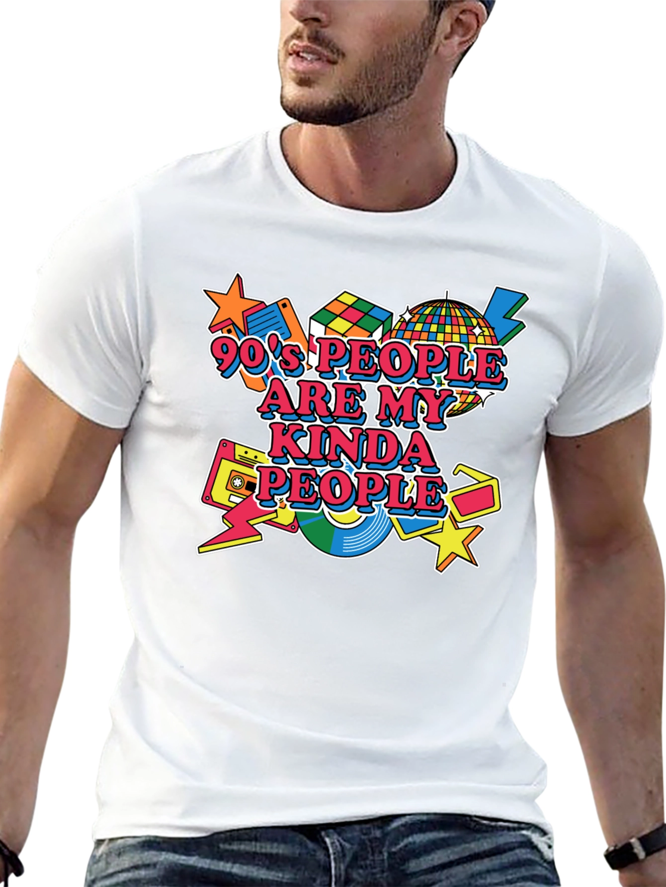 90s Kind of People Black T-Shirt