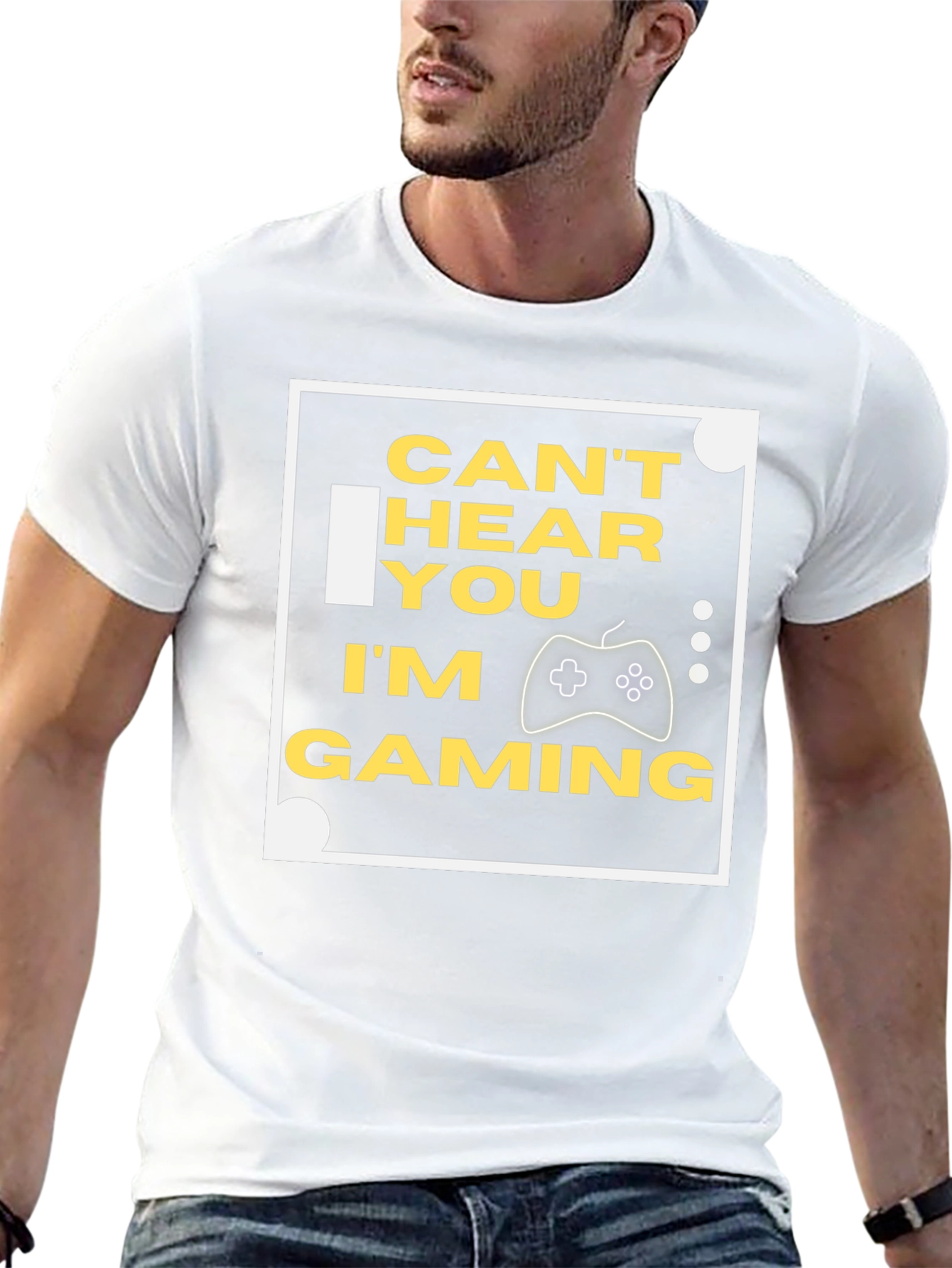 Cant Hear You Im Gaming Black T-Shirt