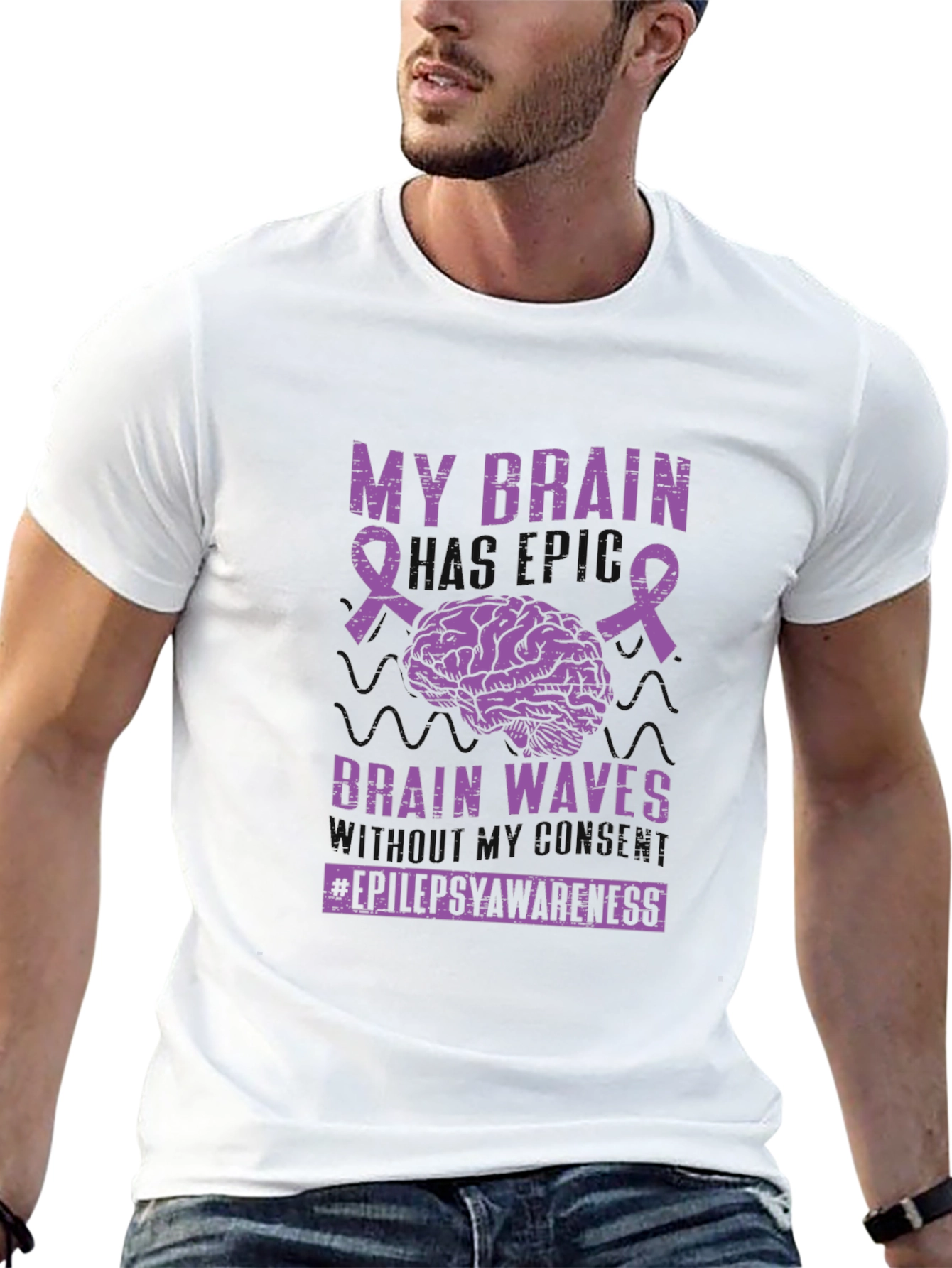 Epilepsy Awareness T-Shirt - My Brain Brain Waves
