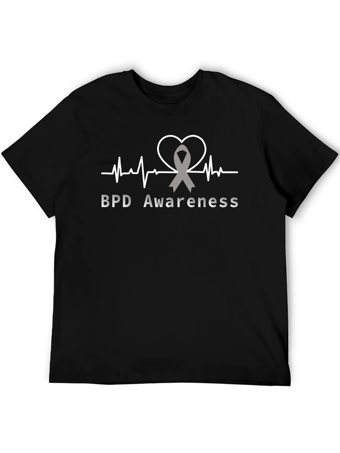 BPD Awareness Tee - Heartbeat Ribbon Graphic