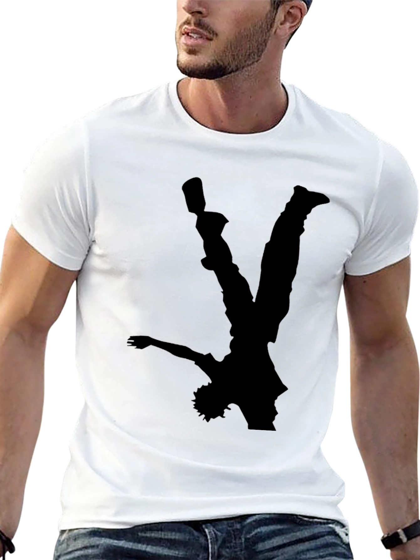 Black T-Shirt with Dancer Silhouette