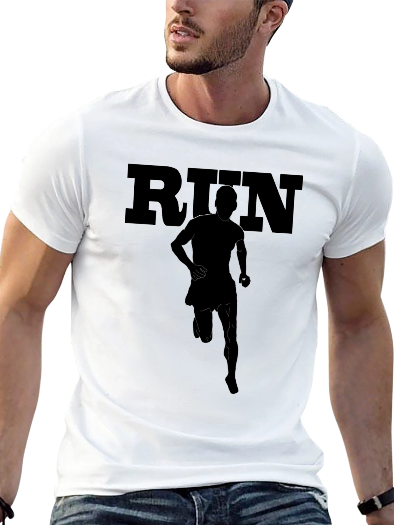 RUN Graphic T-Shirt - Motivational Athlete Tee