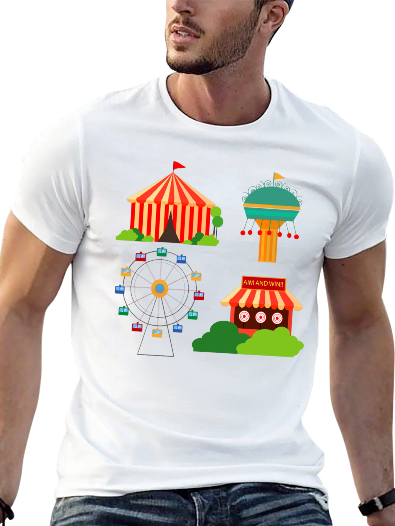 Amusement Park Graphic Tee - Fun Carnival Shirt
