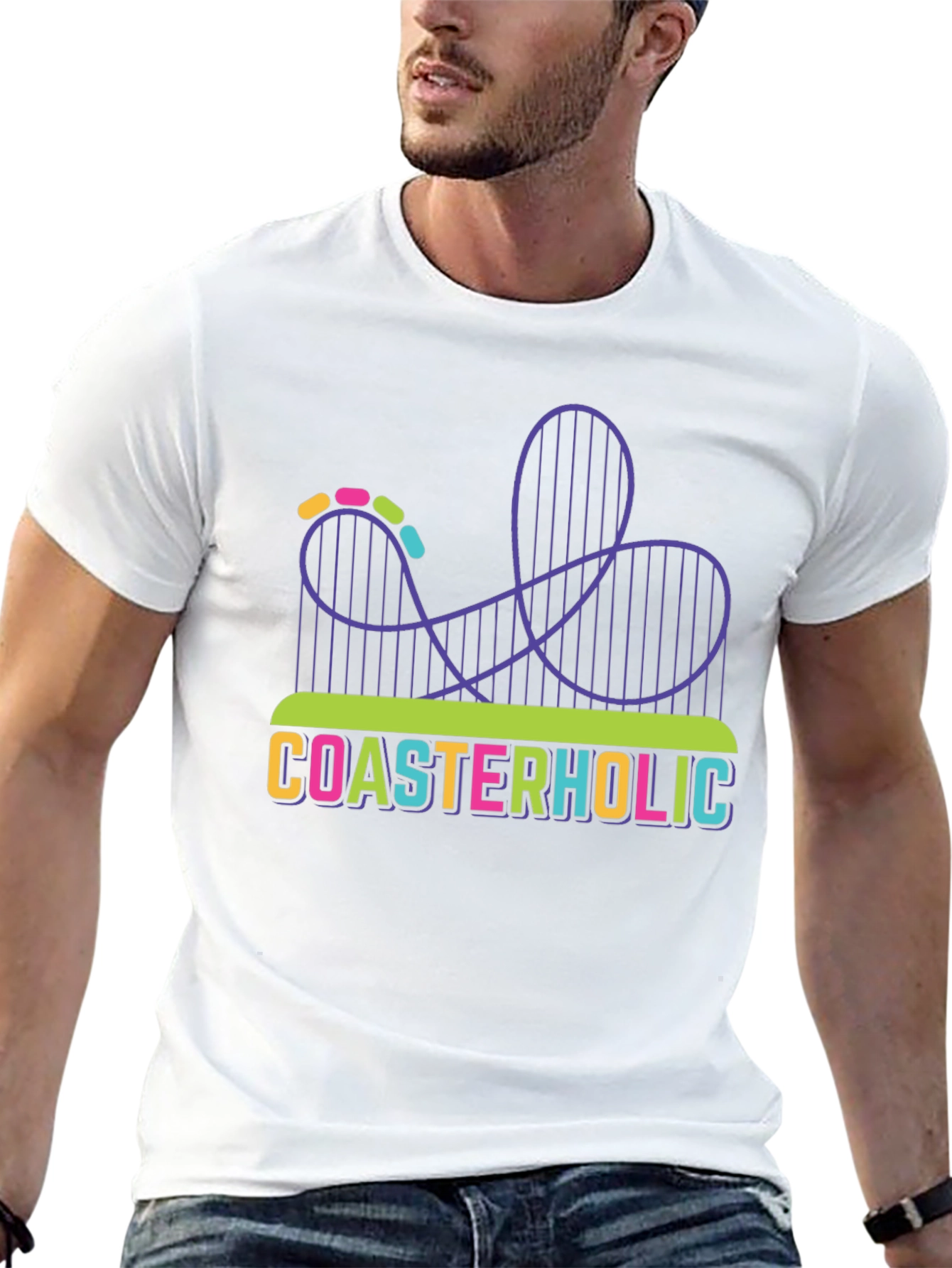 Coasterholic Graphic Tee - Thrill Ride Design