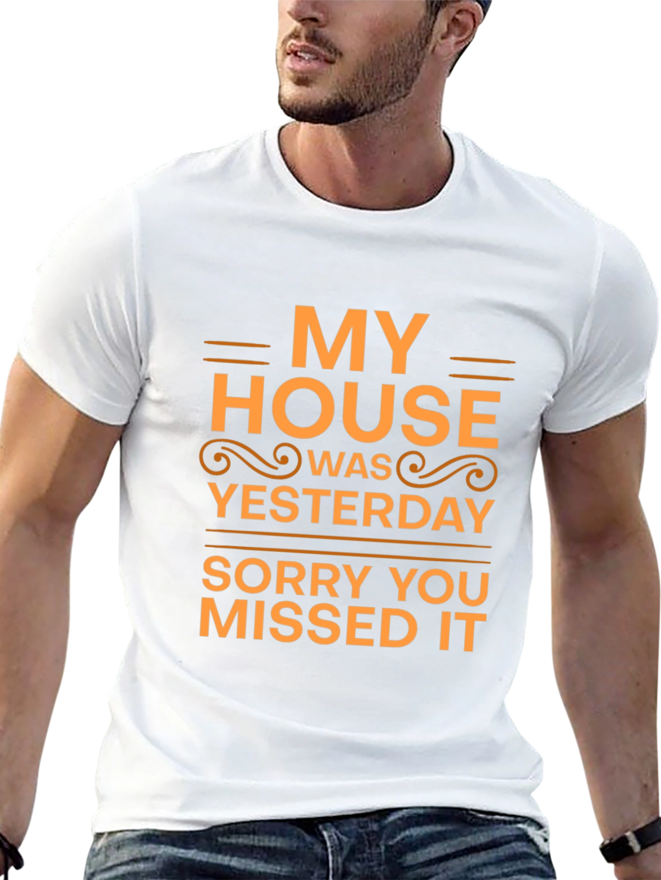 Humorous My House Was Yesterday Black T-Shirt