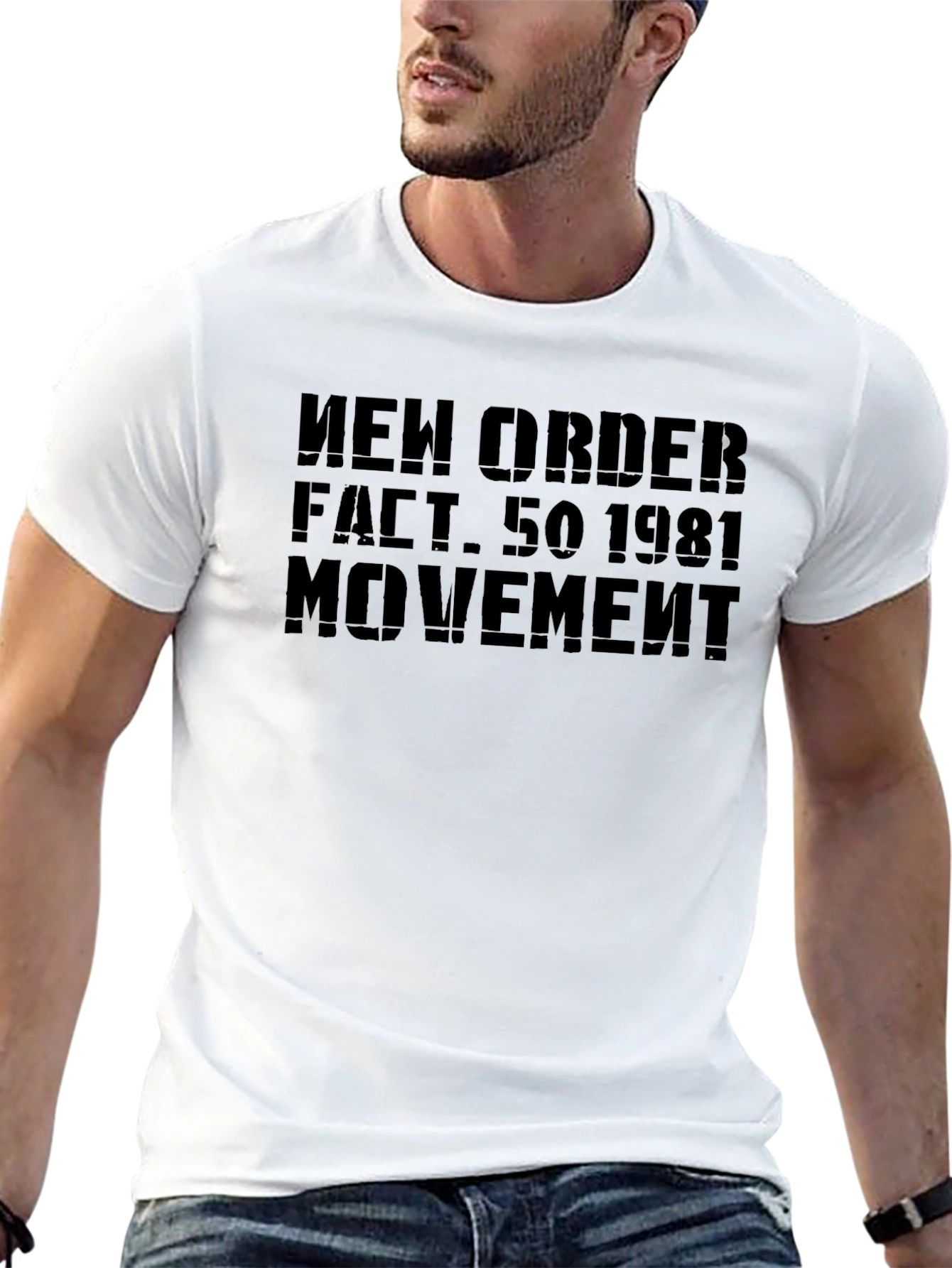 New Order Fact. 50 1981 Movement Black T-Shirt