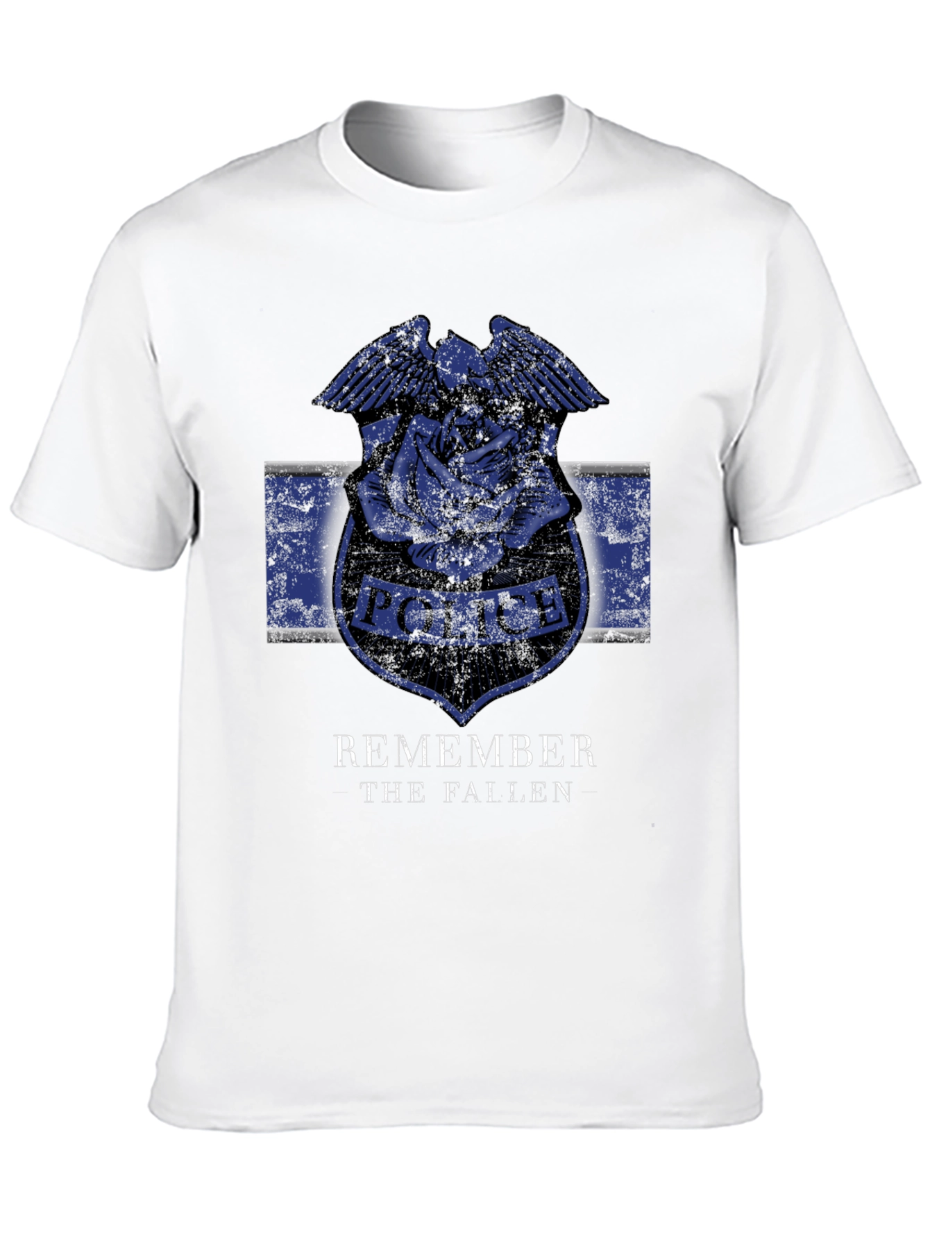 Remember the Fallen Police Rose Graphic T-Shirt