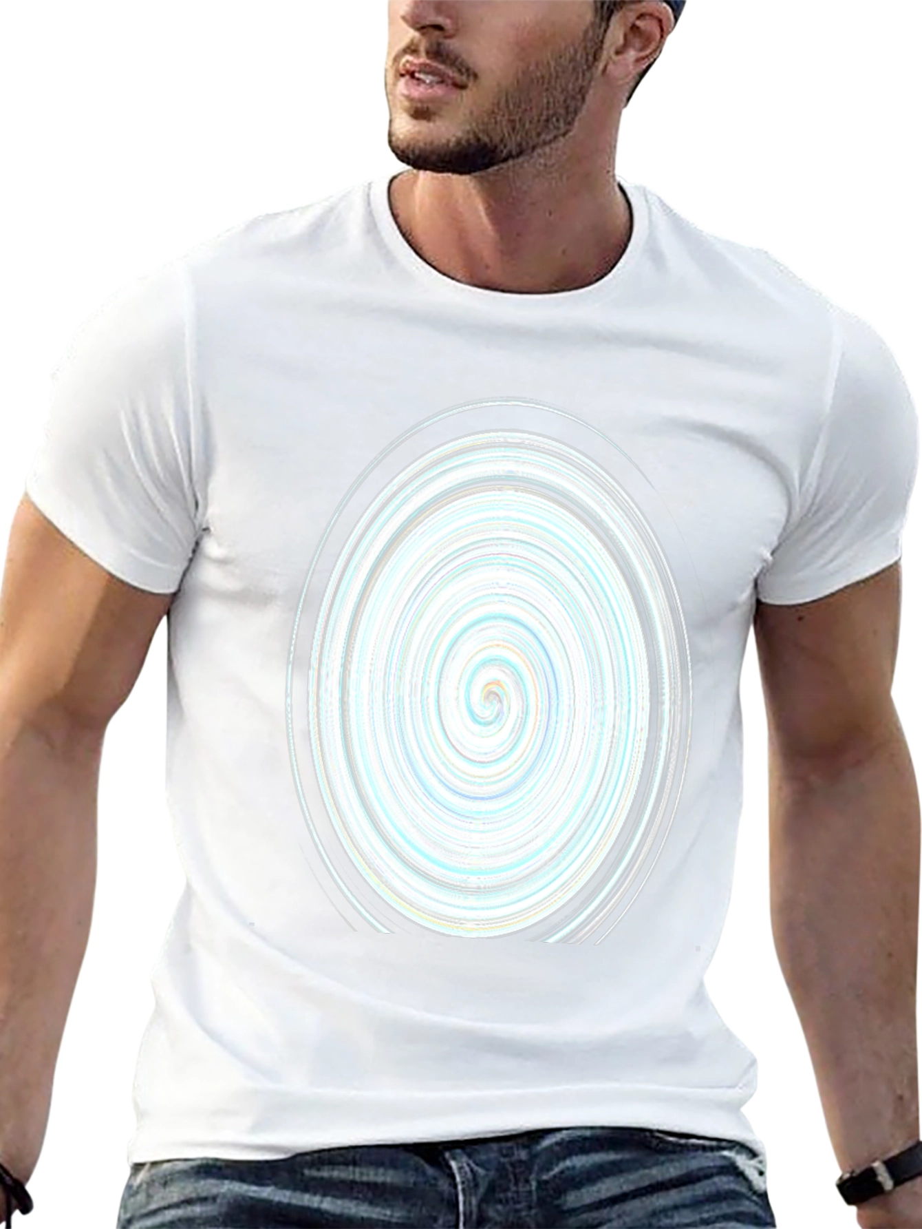 Swirl Graphic Black Tee