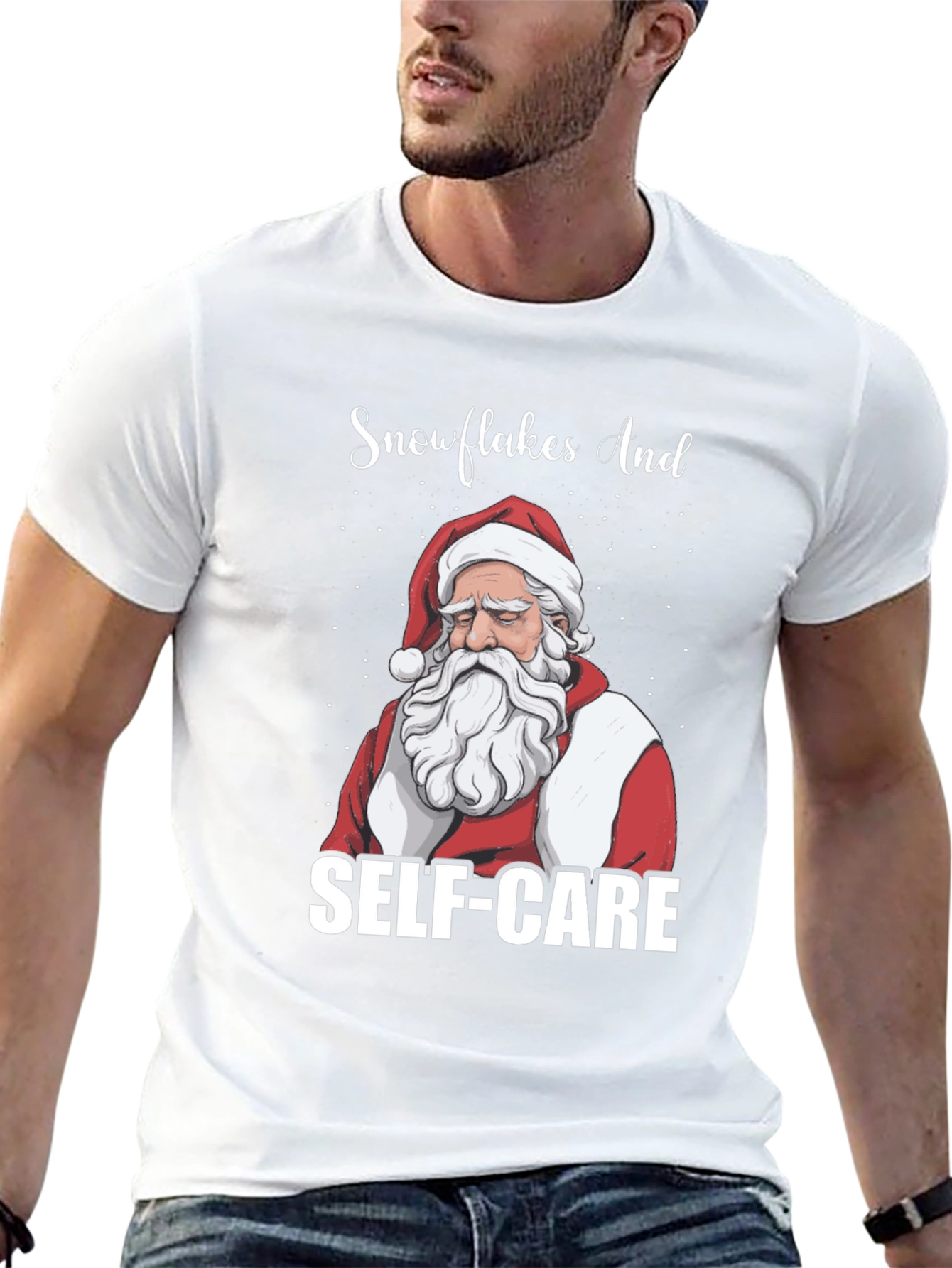 Santa Self-Care T-Shirt - Holiday Relaxation