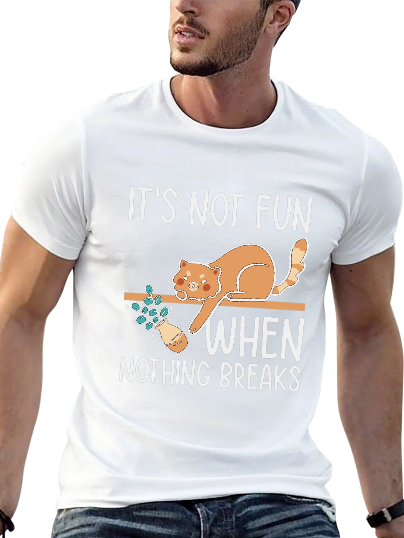 Funny Cat Graphic T-Shirt