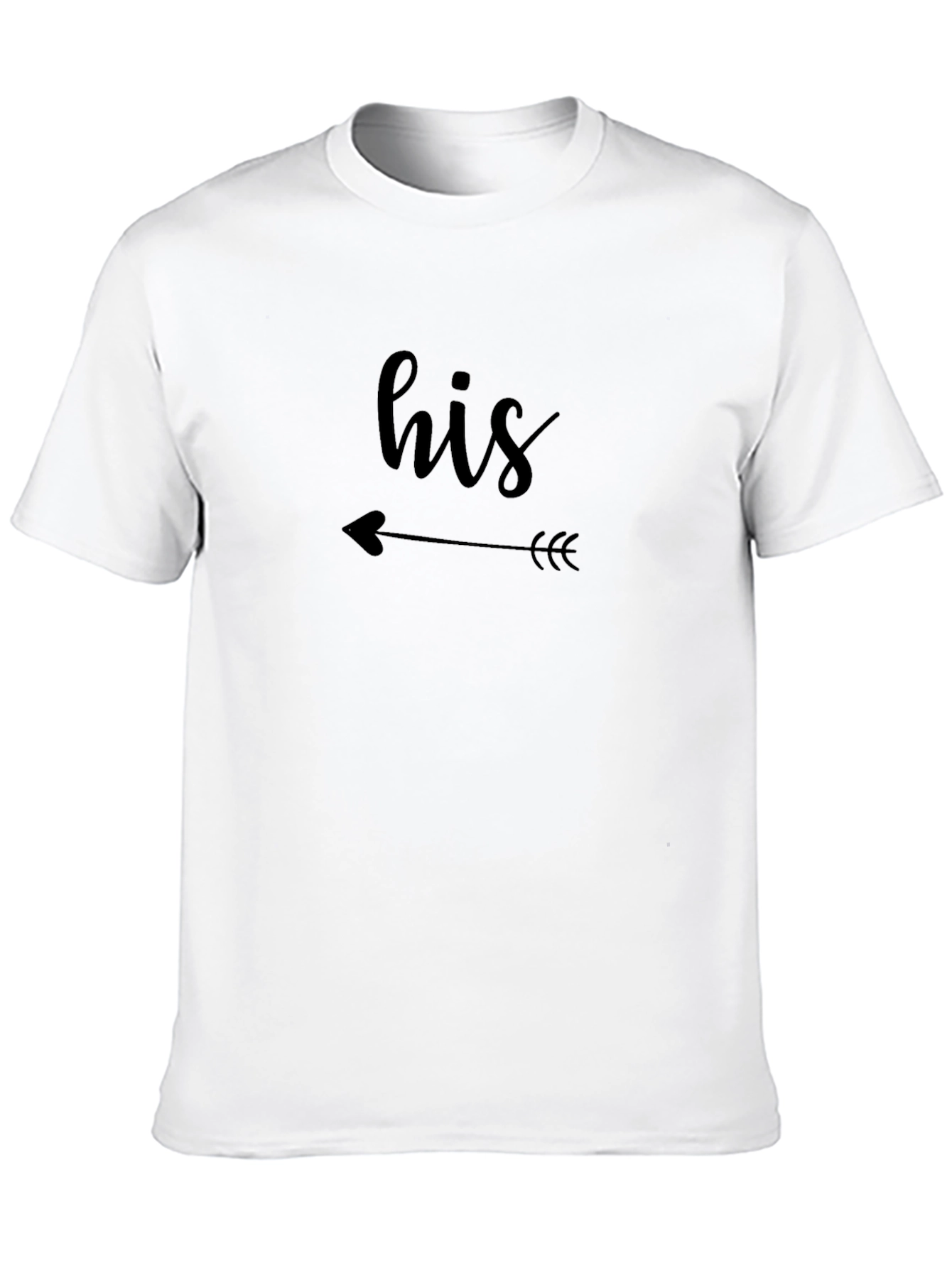 His Arrow Graphic Tee - Black Casual T-Shirt