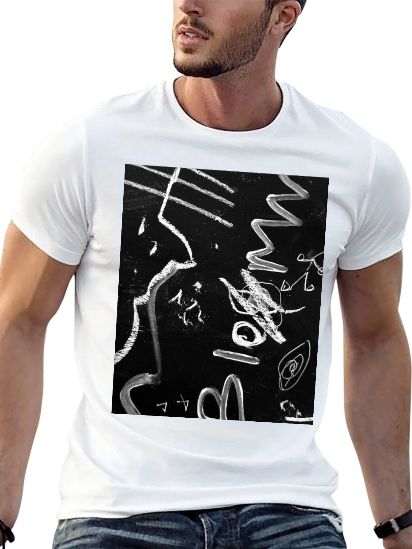 Abstract Art Black T-Shirt - Unique Design