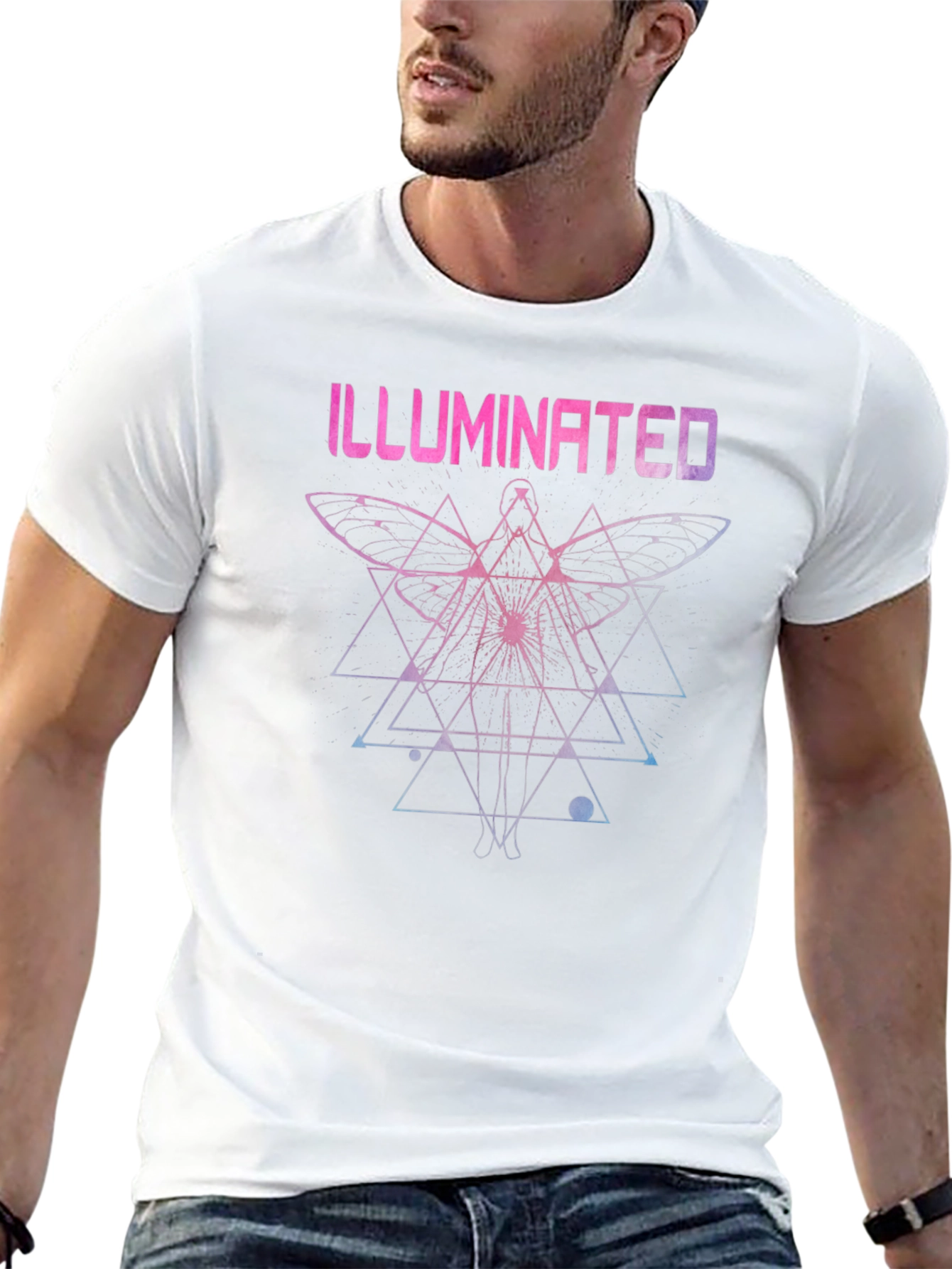 Illuminated Moth Graphic T-Shirt