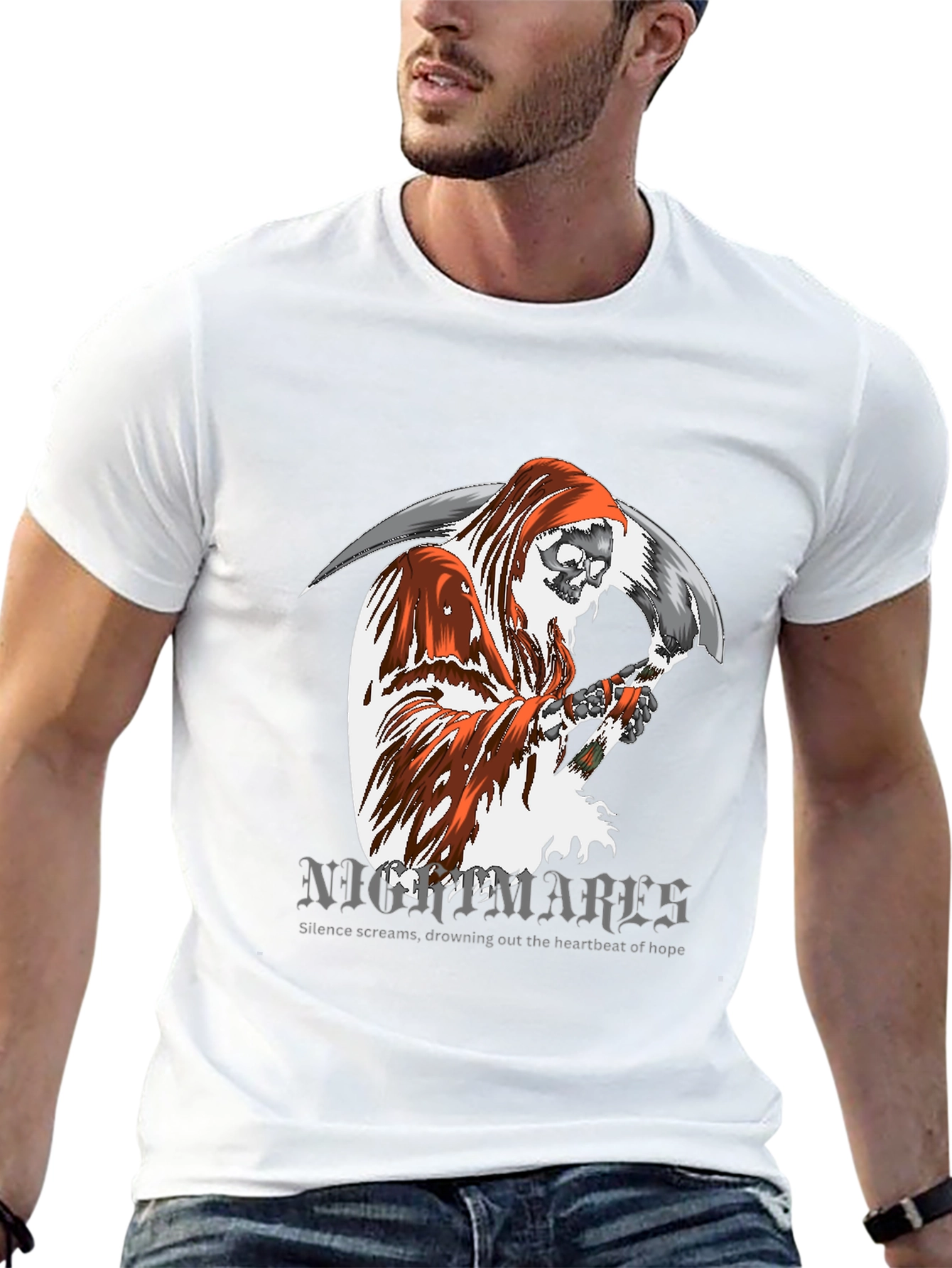 Grim Reaper Nightmare T-Shirt - Unisex Cotton Tee