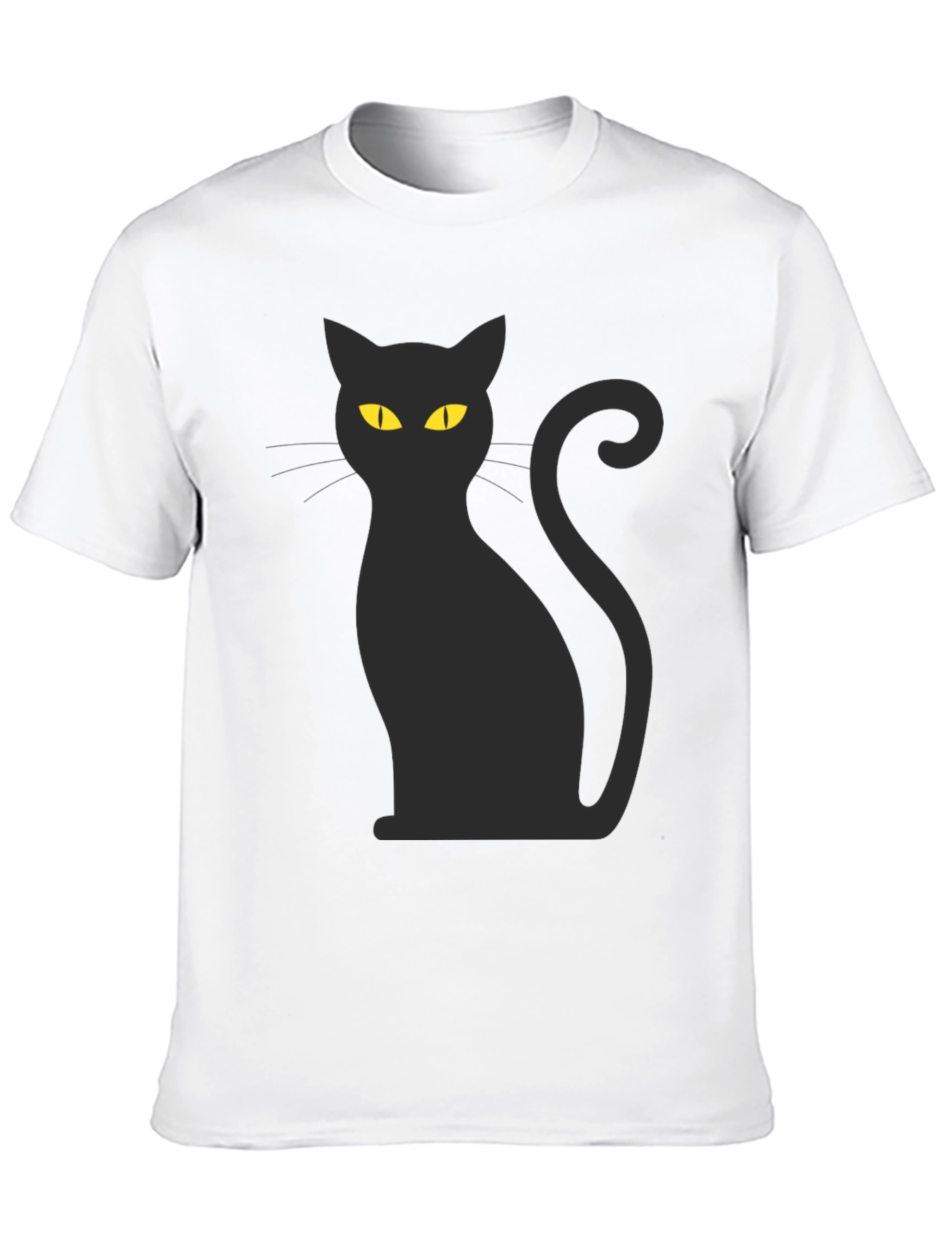 Black Cat Graphic T-Shirt - Mens Crew Neck Tee