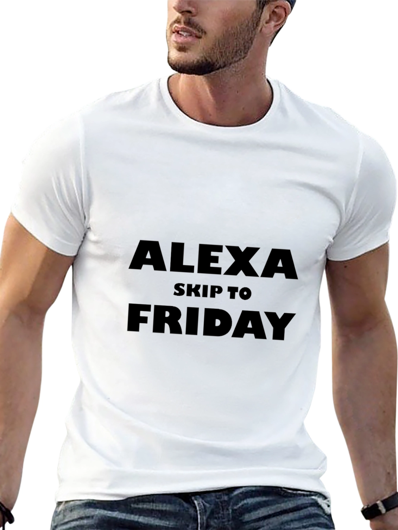 Alexa Skip to Friday Black T-Shirt