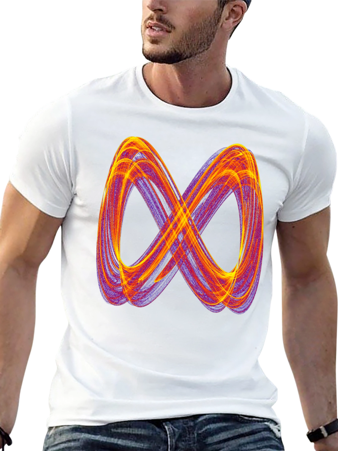 Infinity Symbol Graphic Tee - Black Cotton Blend Shirt