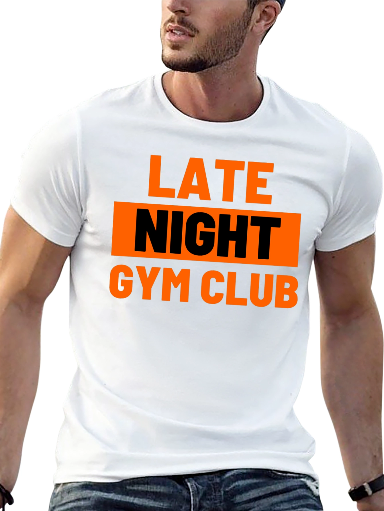 Late Night Gym Club Black Graphic Tee