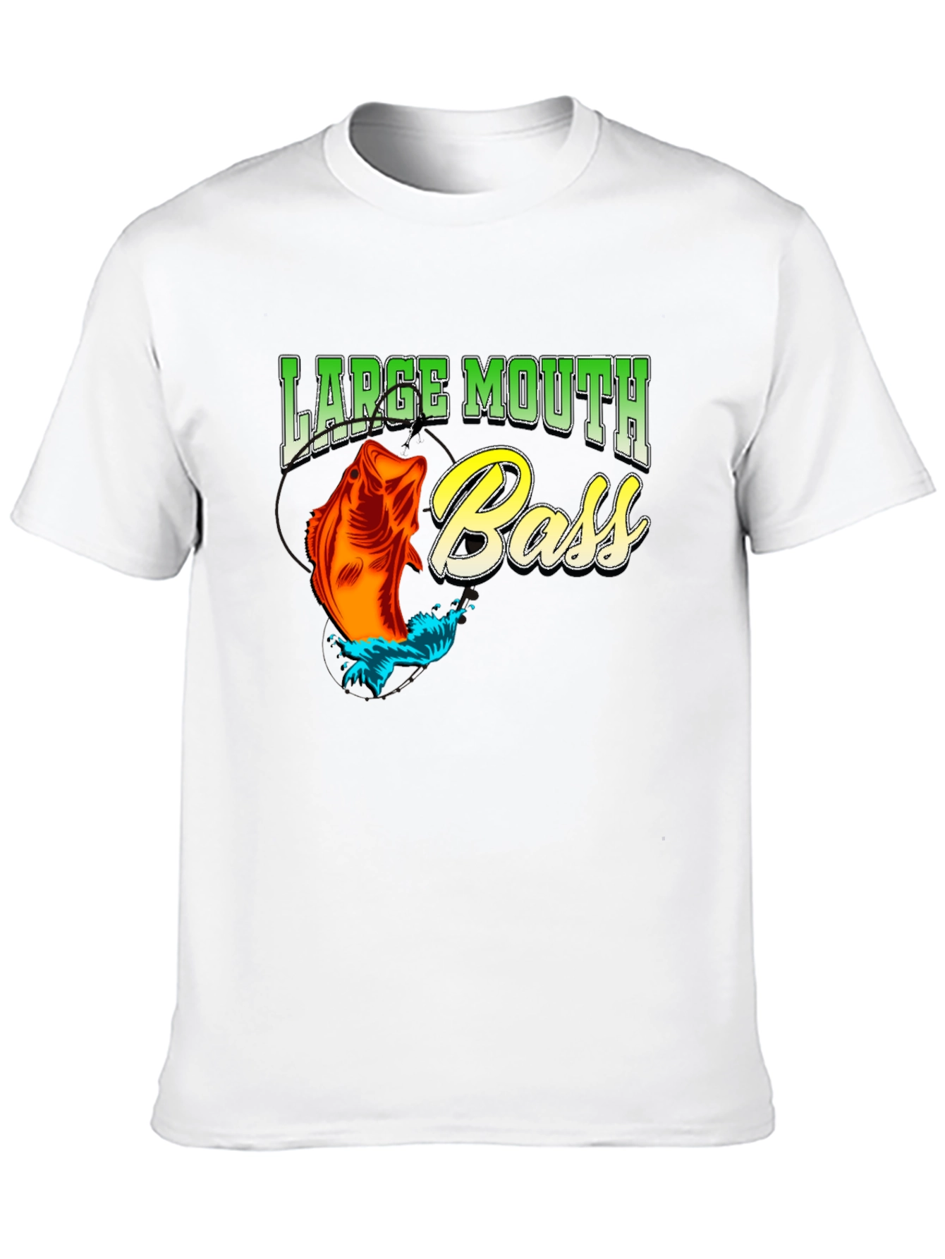 Large Mouth Bass Fishing Graphic T-Shirt