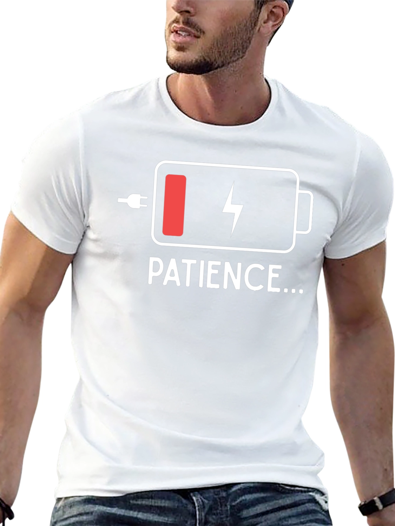 Patience Low Battery T-Shirt - Black