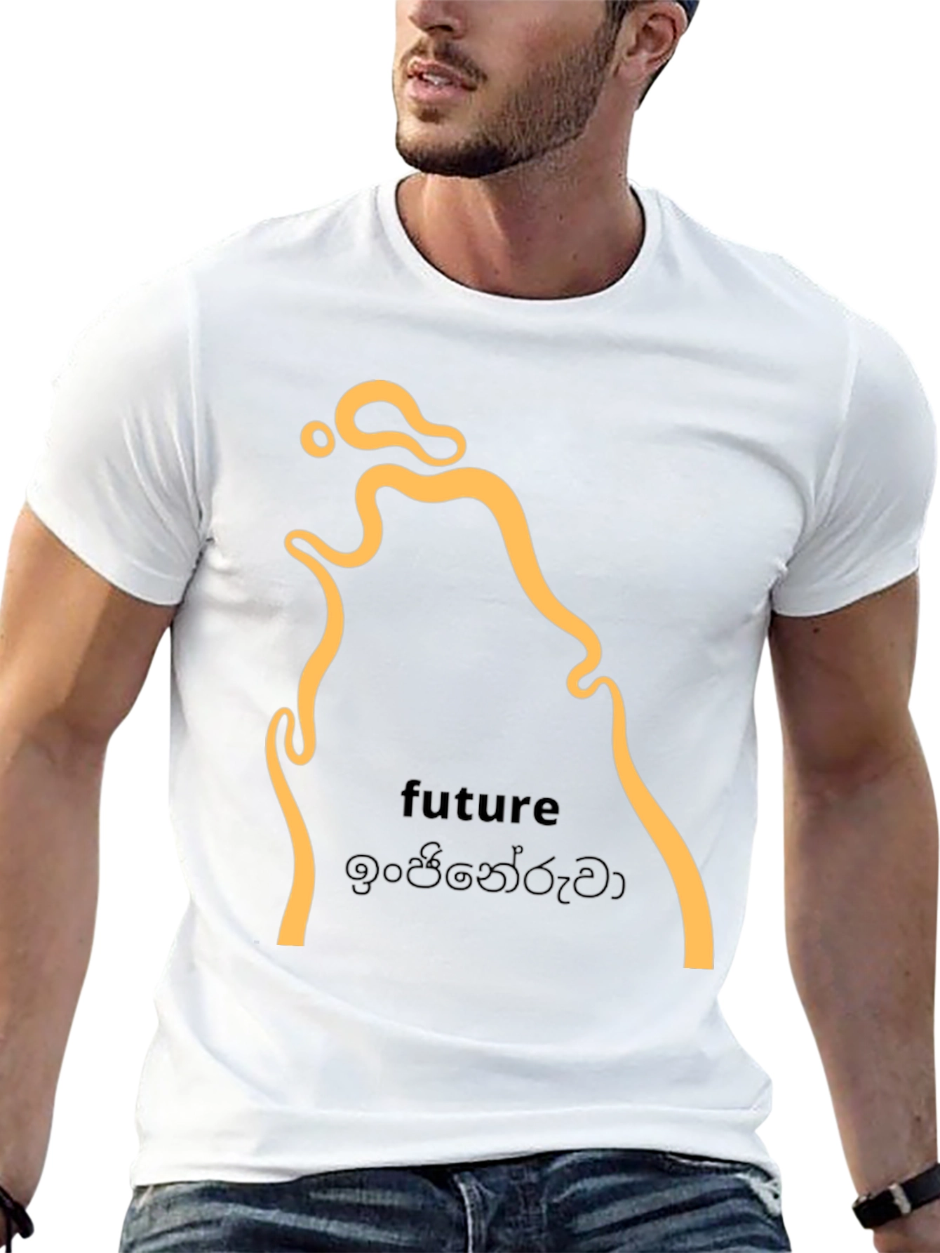 Future Design Graphic Tee - Black