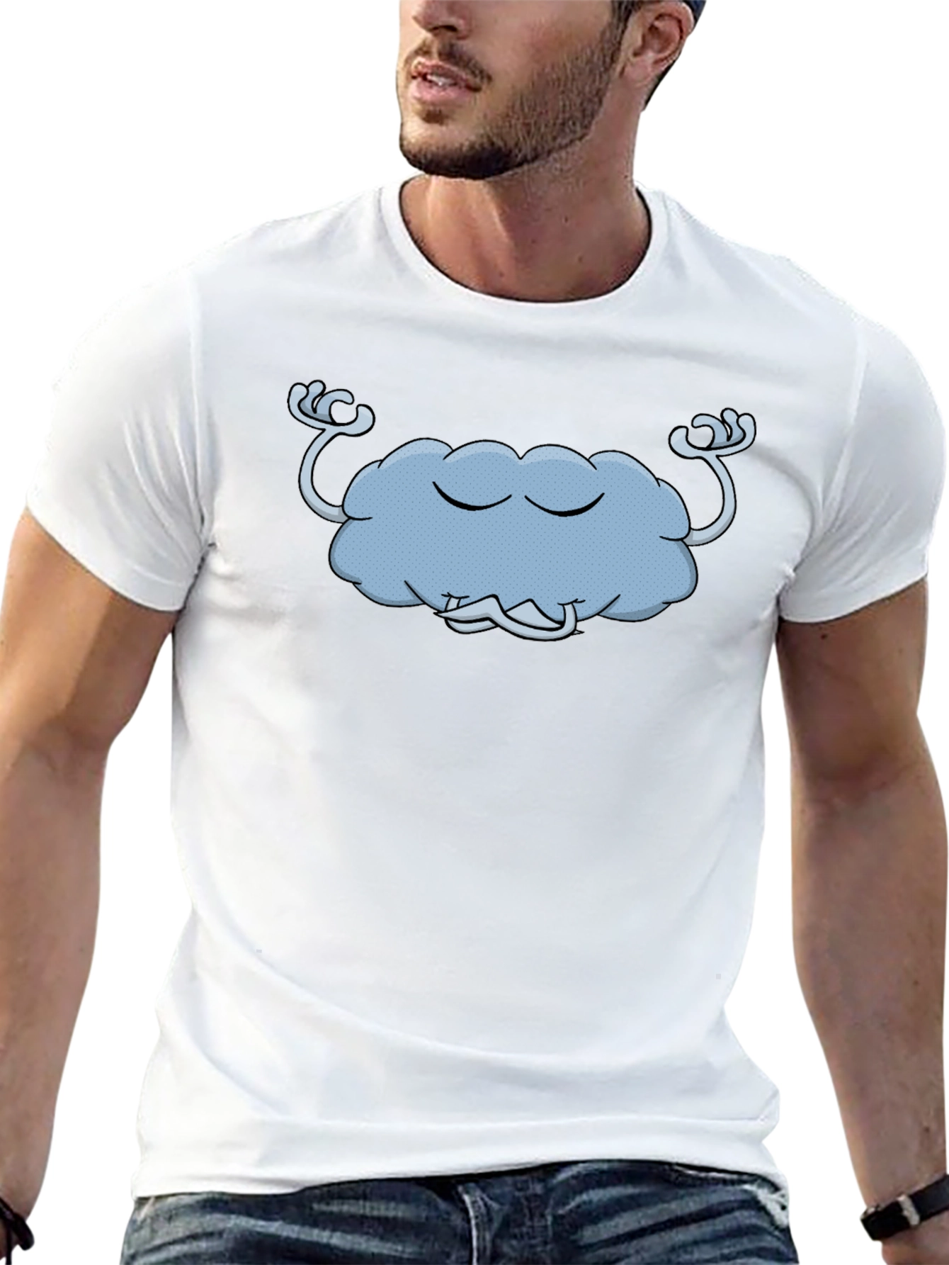 Zen Cloud Graphic T-Shirt - Black Cotton Tee