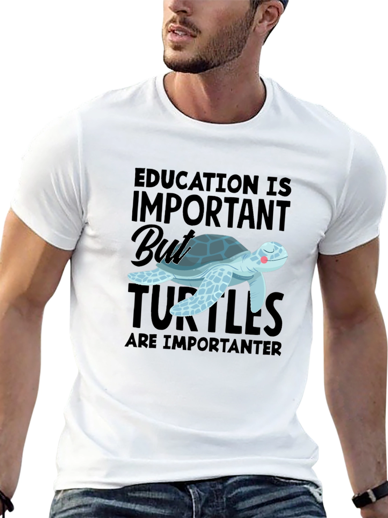 Education Important But Turtles Are Importanter T-Shirt