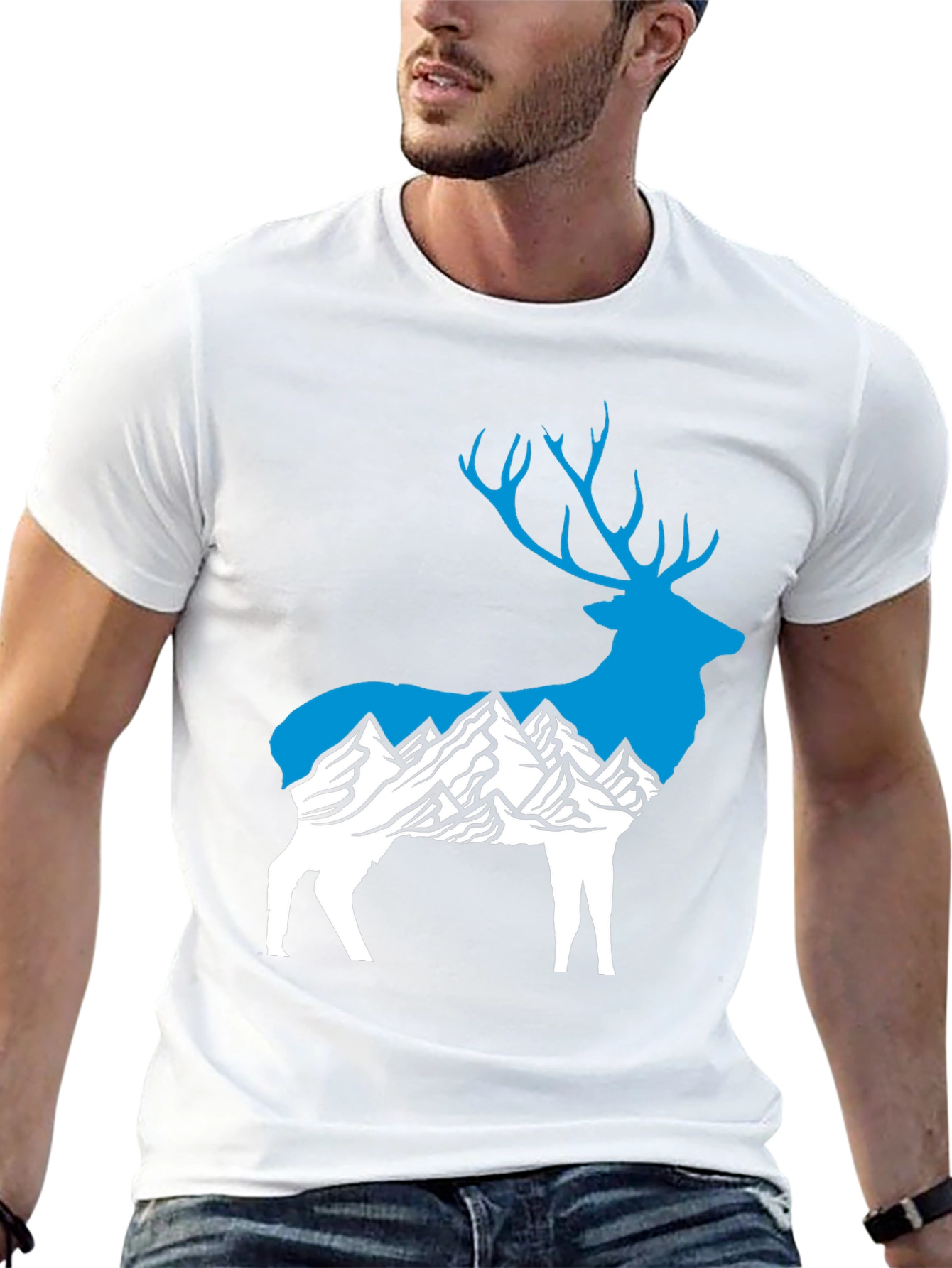 Deer Mountain Graphic T-Shirt - Black
