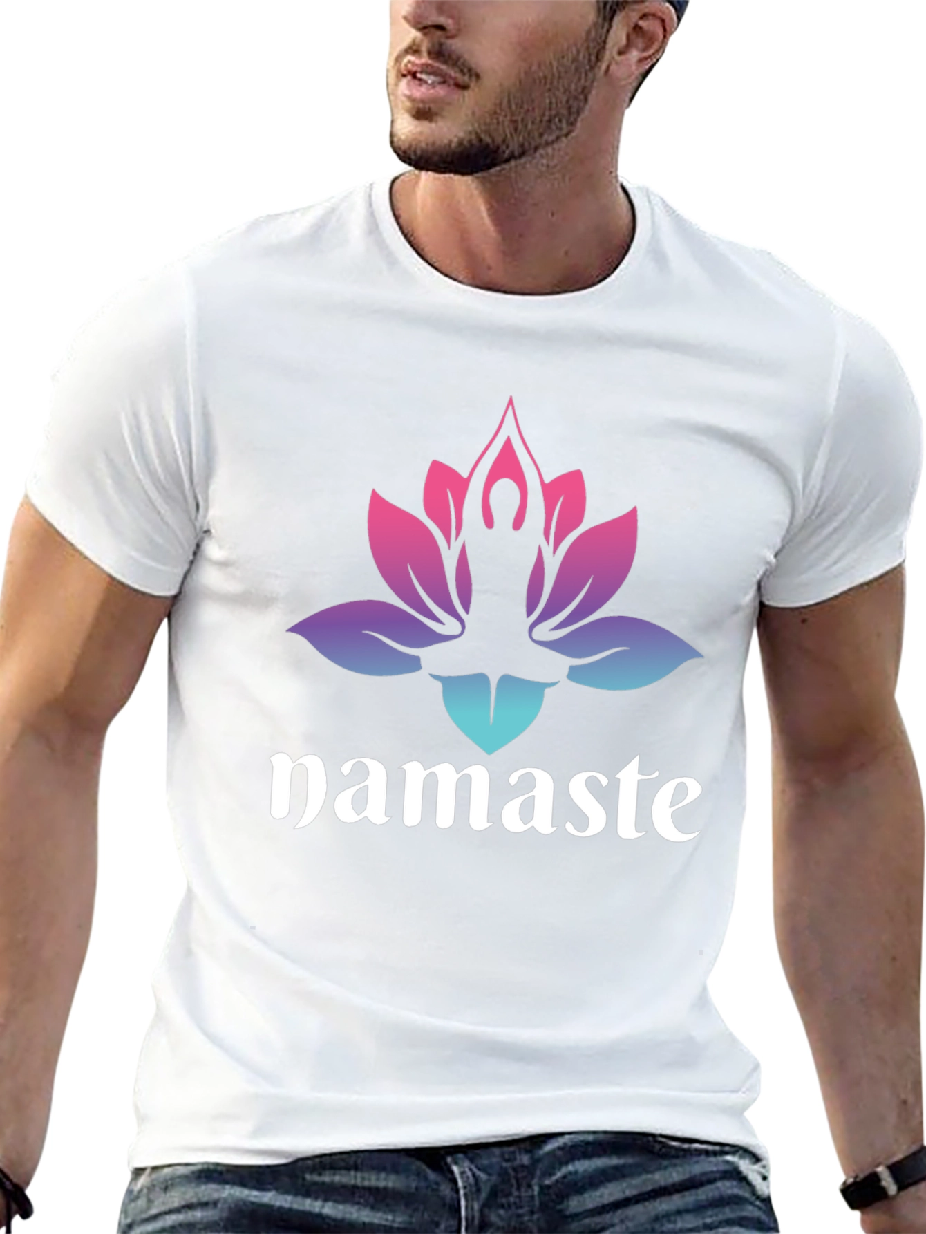 Namaste Yoga Lotus T-Shirt - Relax in Style
