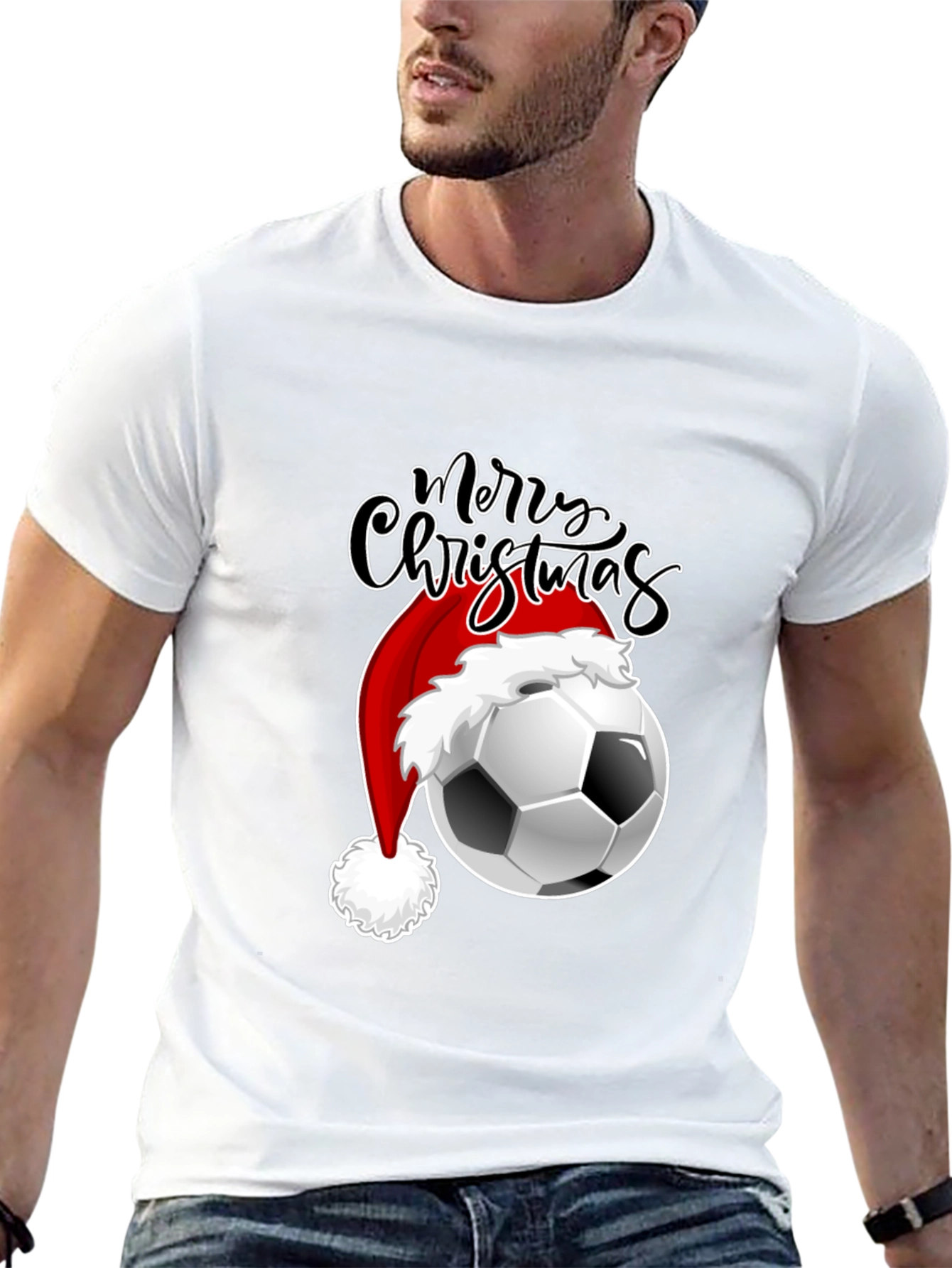 Festive Soccer Christmas T-Shirt