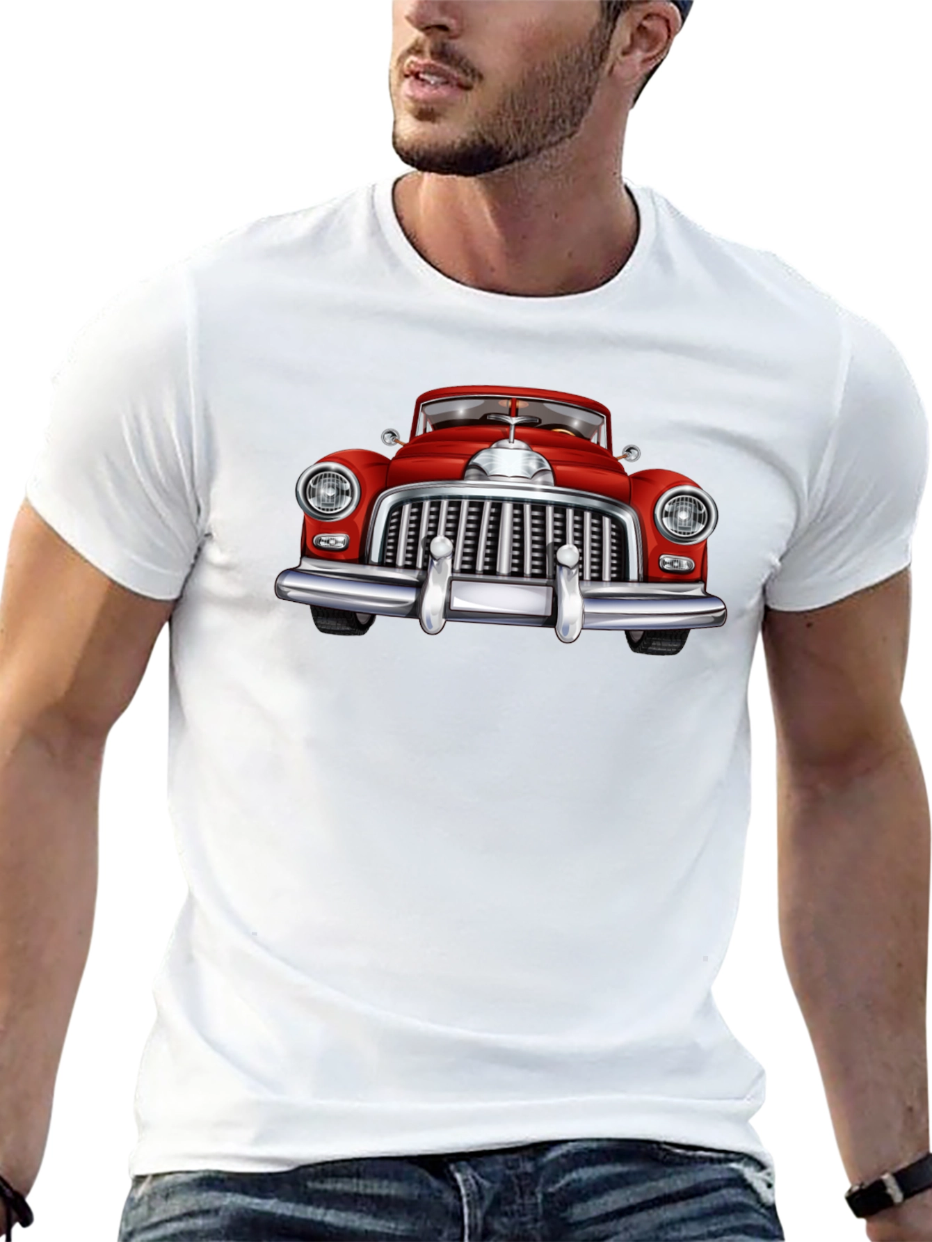 Classic Car Graphic Tee - Retro Automotive Design