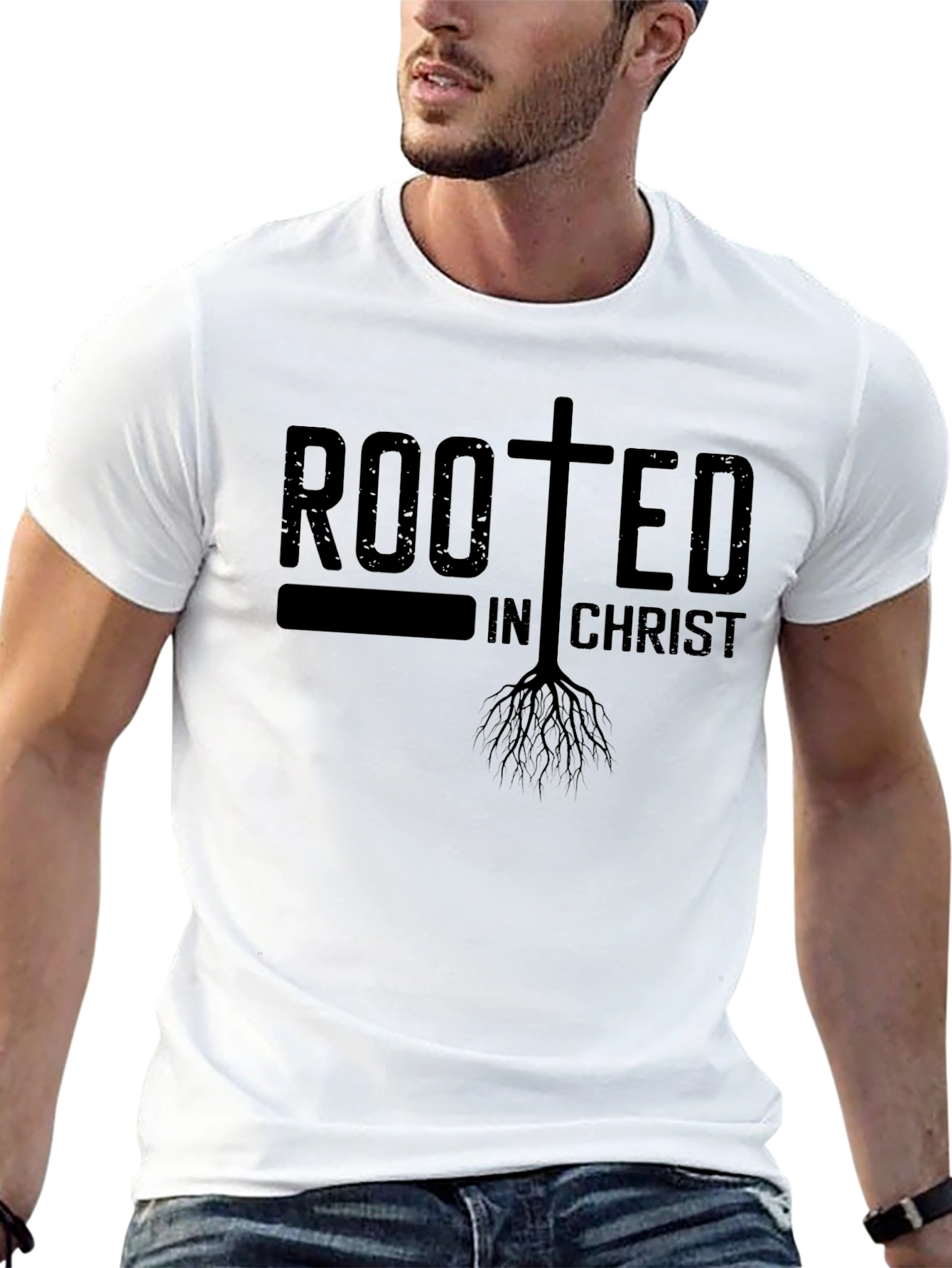 Rooted In Christ T-Shirt Religious Christian Apparel