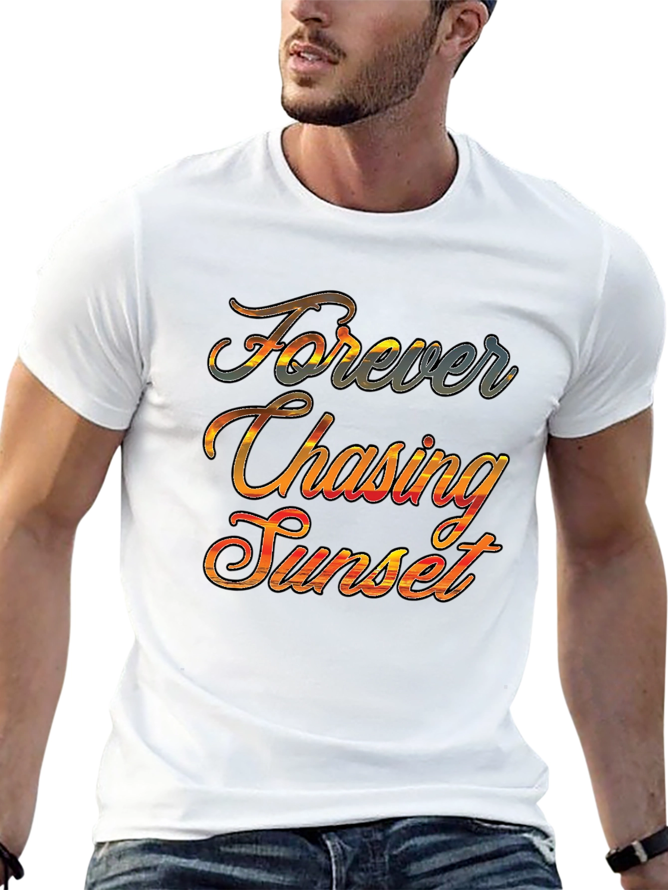 Forever Chasing Sunset Graphic Tee - Black