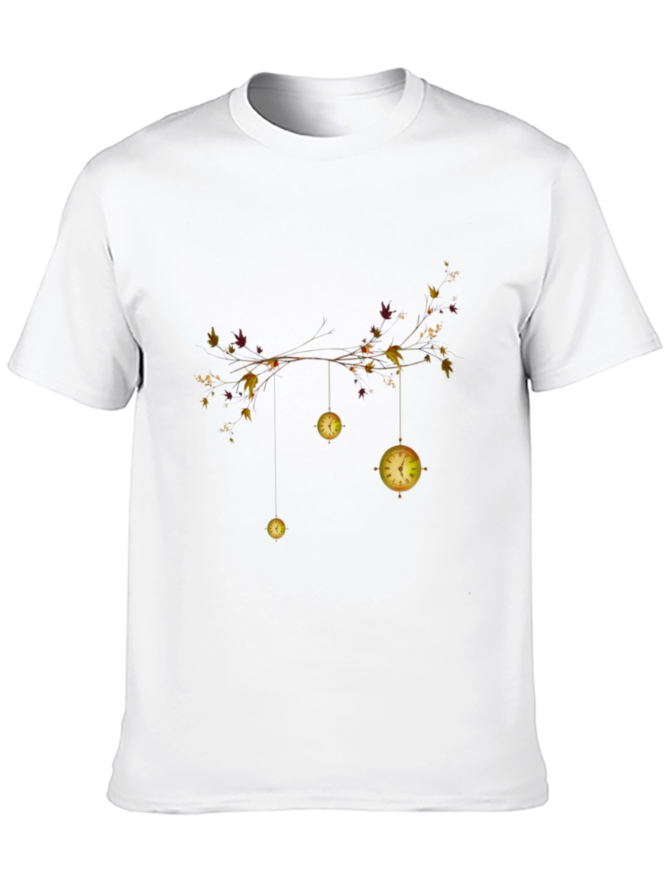 Whimsical Time Branch Black T-Shirt
