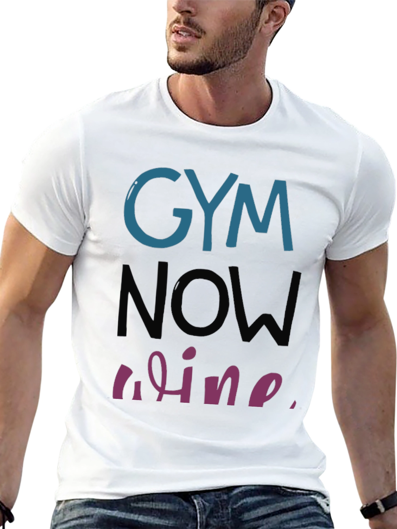 Gym Then Wine T-Shirt Workout Humor Tee