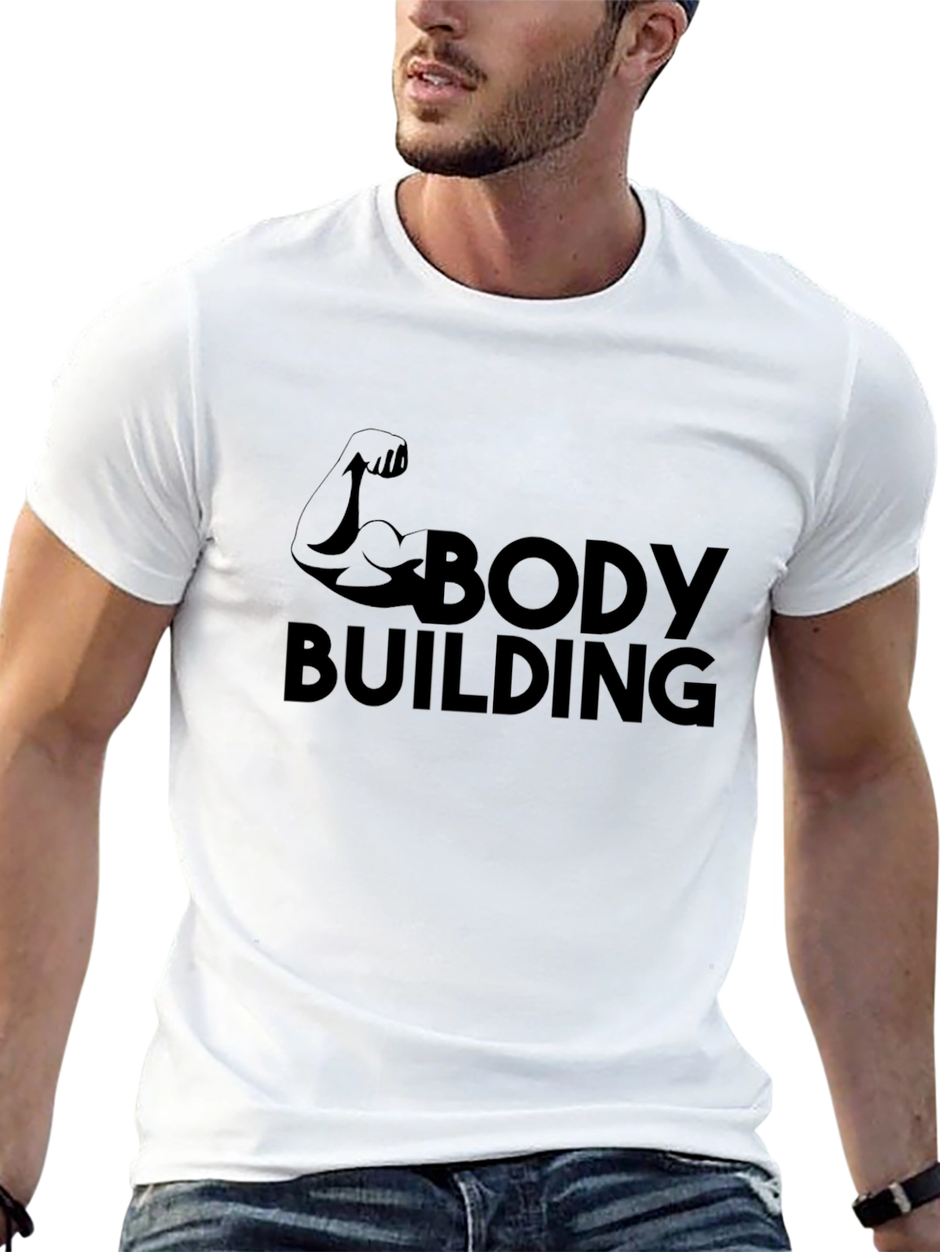 Bodybuilding Graphic Tee - Black Fitness T-Shirt
