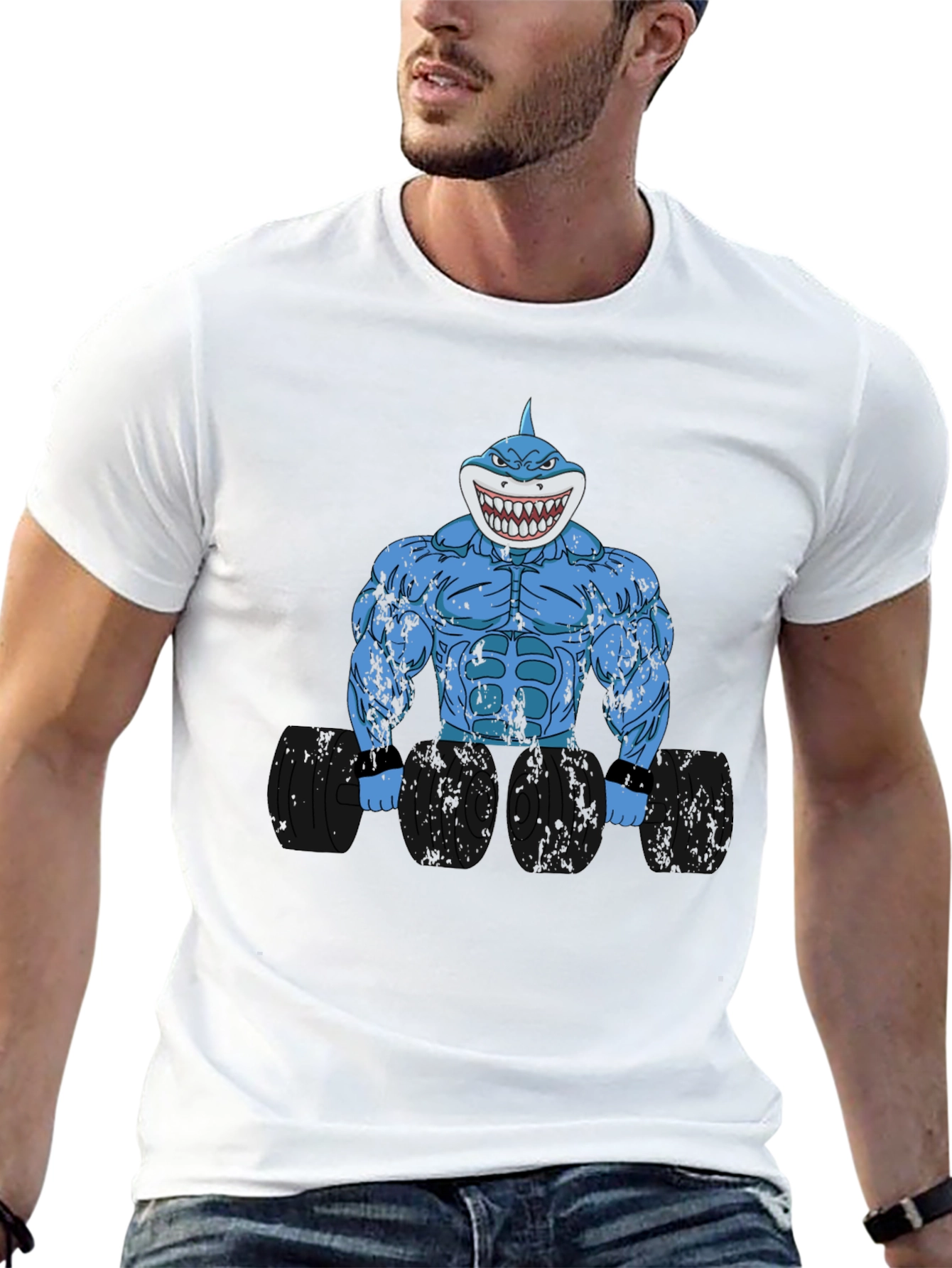 Shark Gym T-Shirt - Funny Workout Tee