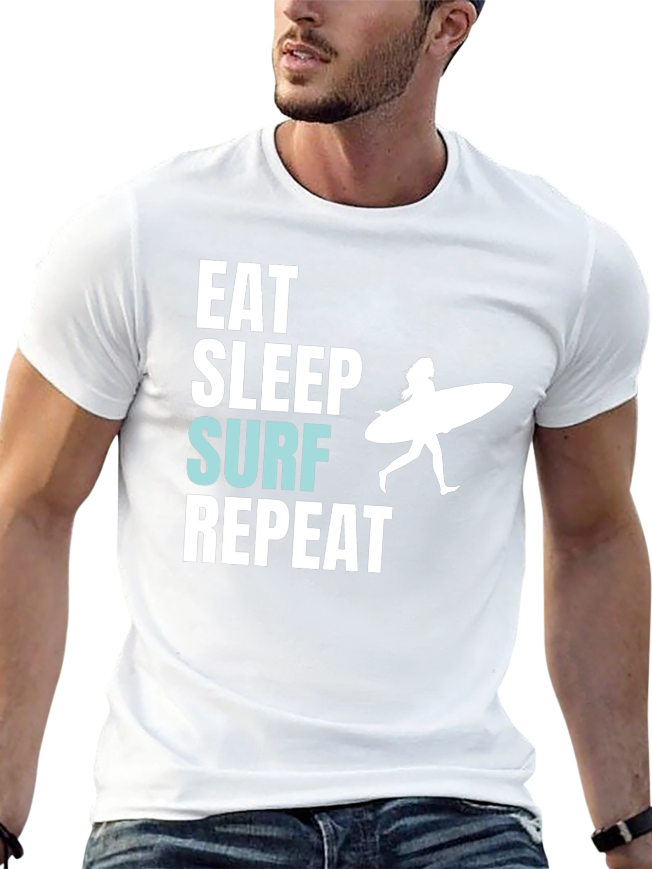 Eat Sleep Surf Repeat Graphic Tee