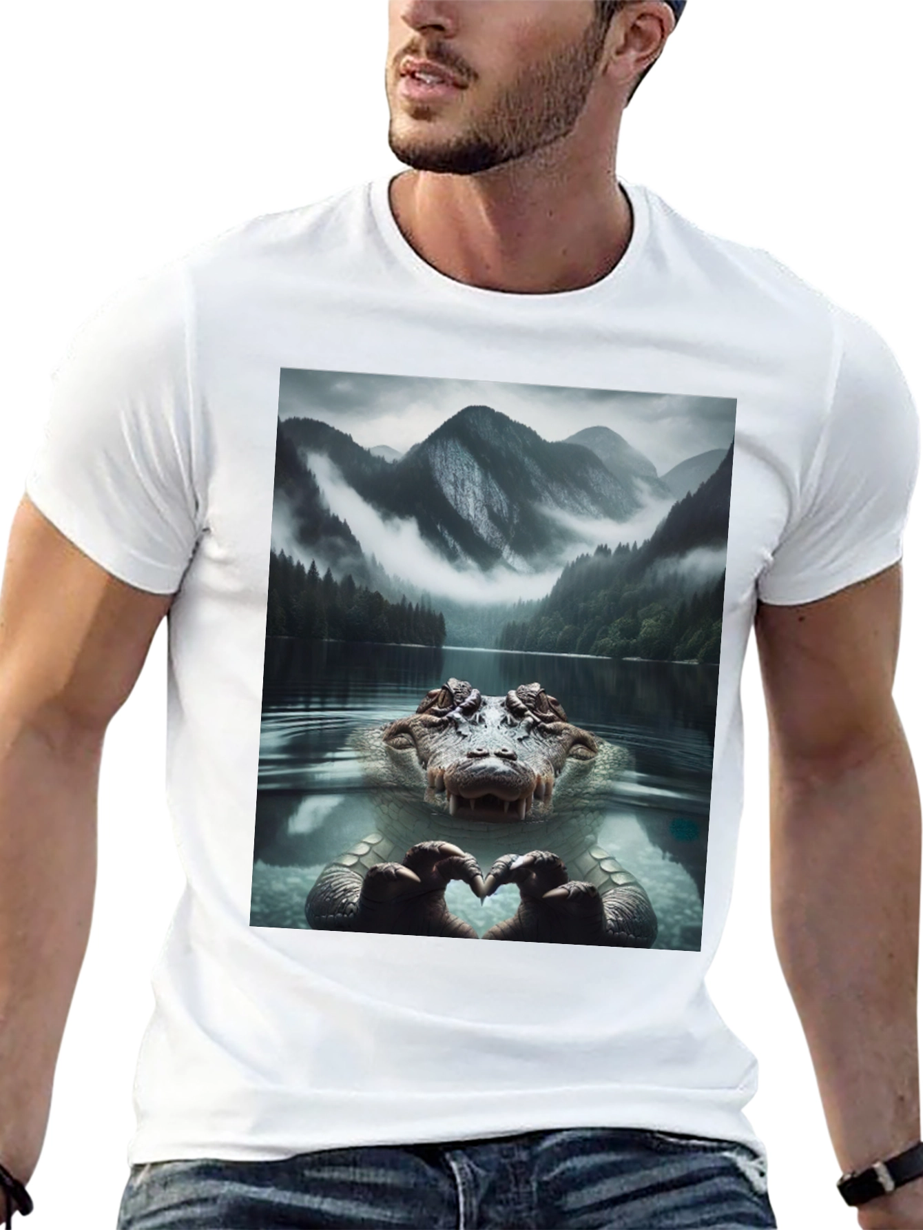 Alligator Love Lake Nature Graphic T-Shirt
