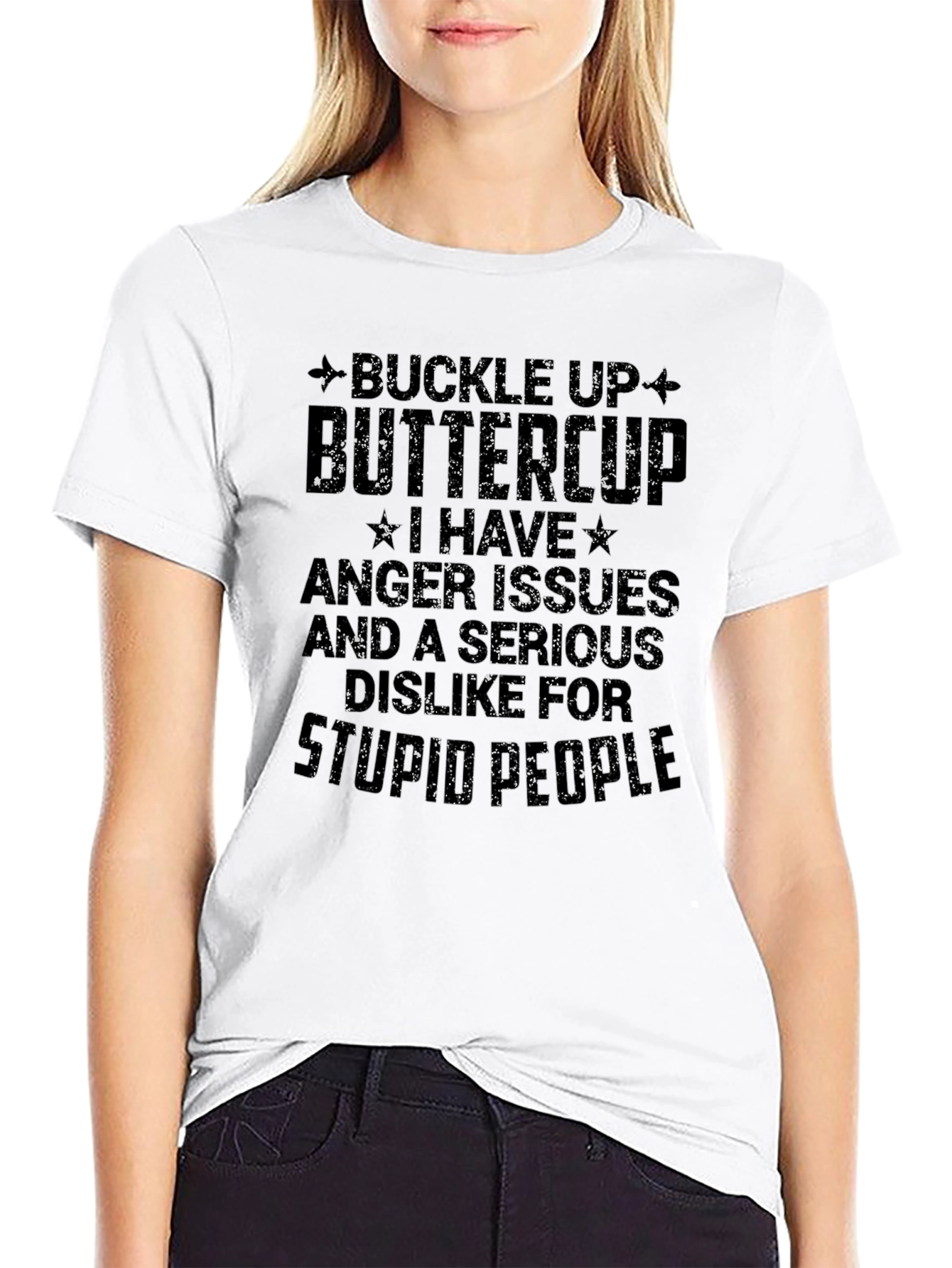 Buckle Up Buttercup Sarcastic Graphic Tee