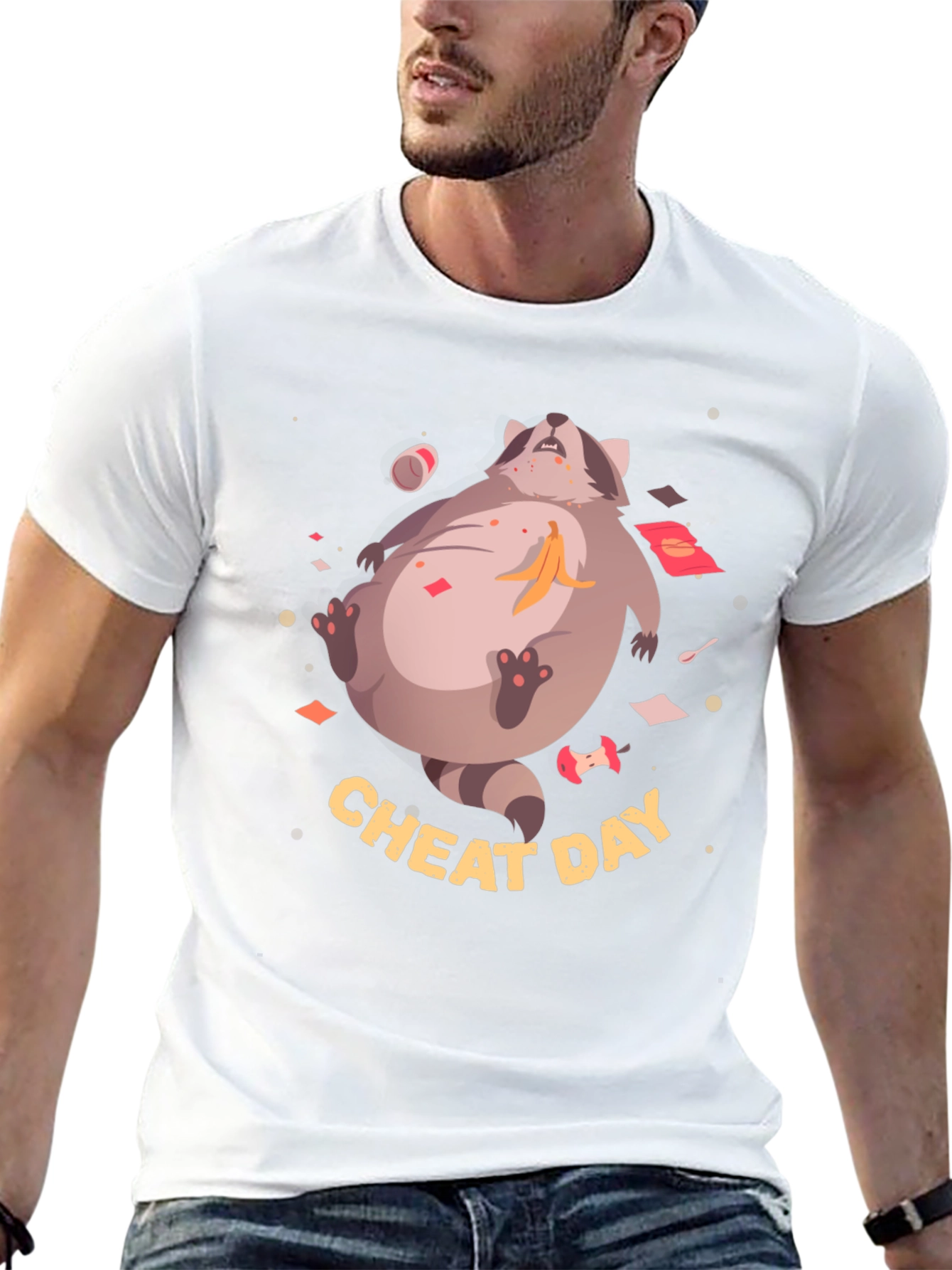 Cheat Day Racoon Graphic Tee