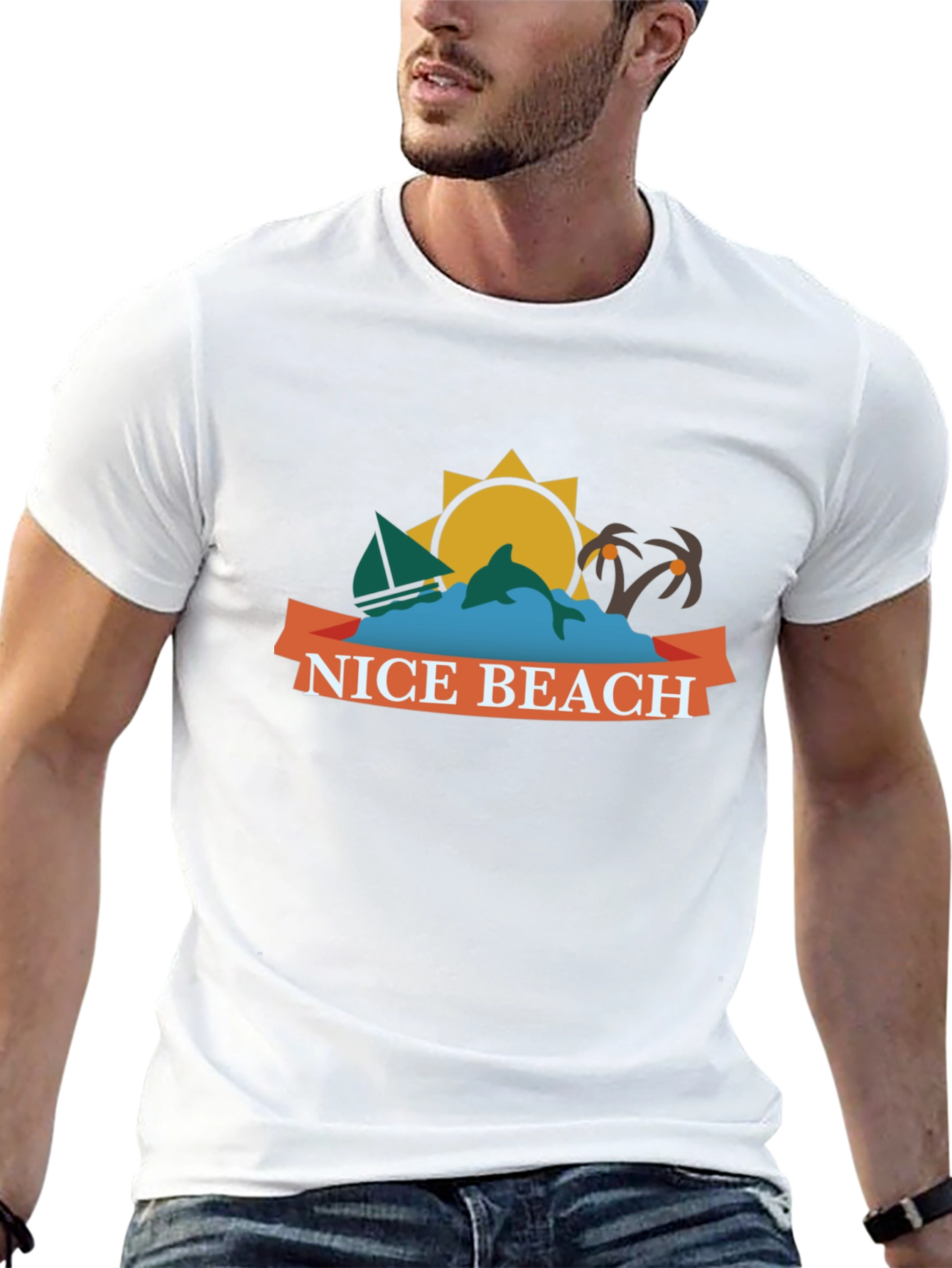 Nice Beach Graphic T-Shirt - Summer Vacation Tee