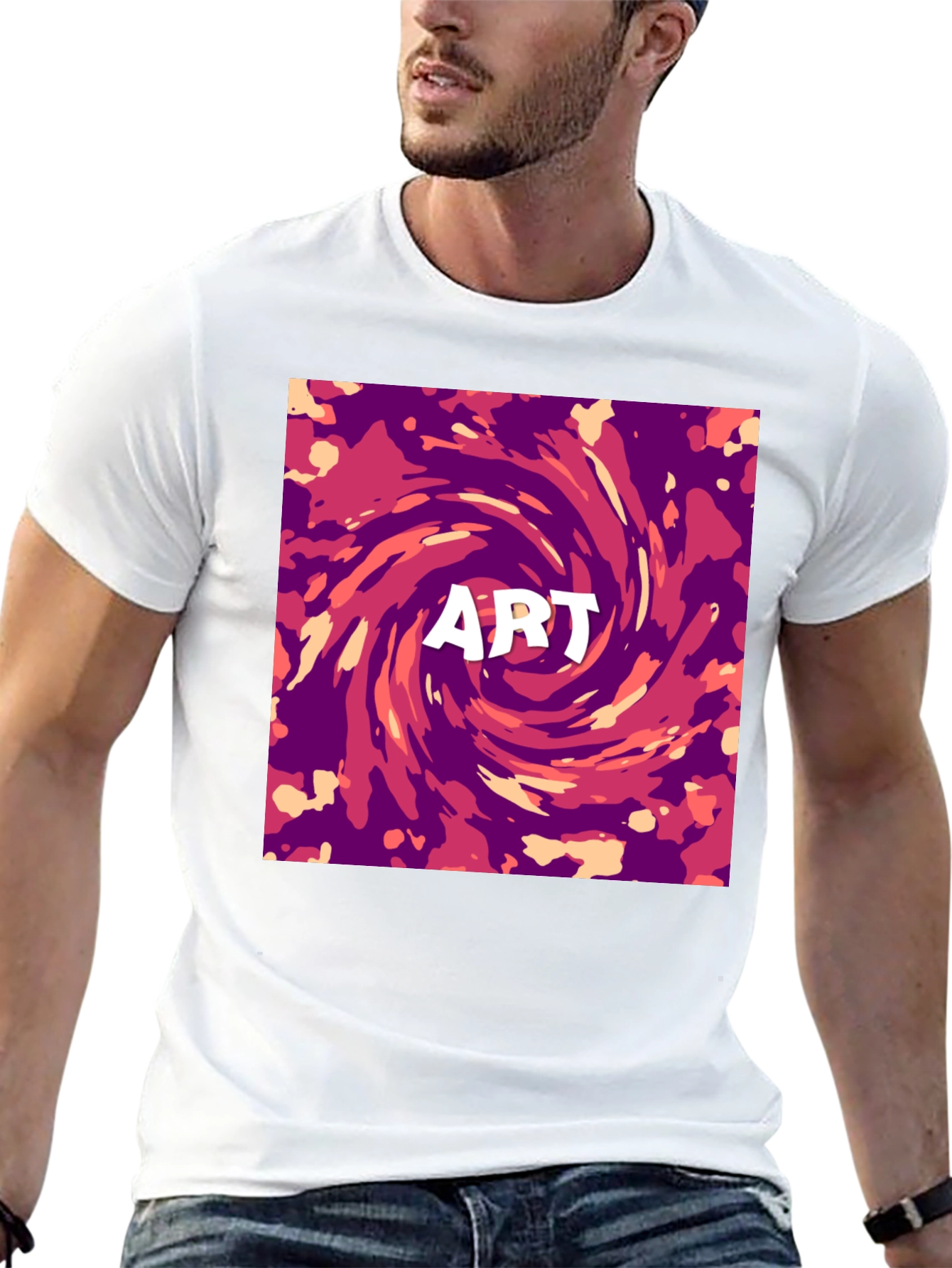 Abstract Art Swirl Graphic Print T-Shirt