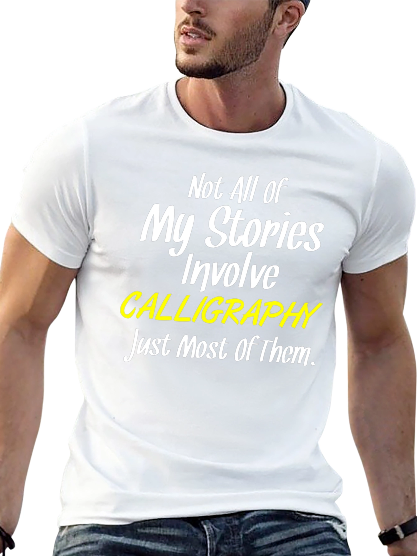 Calligraphy Stories T-Shirt - Humorous Design