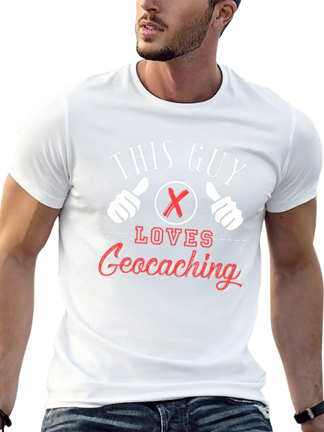 This Guy Loves Geocaching T-Shirt - Novelty Design