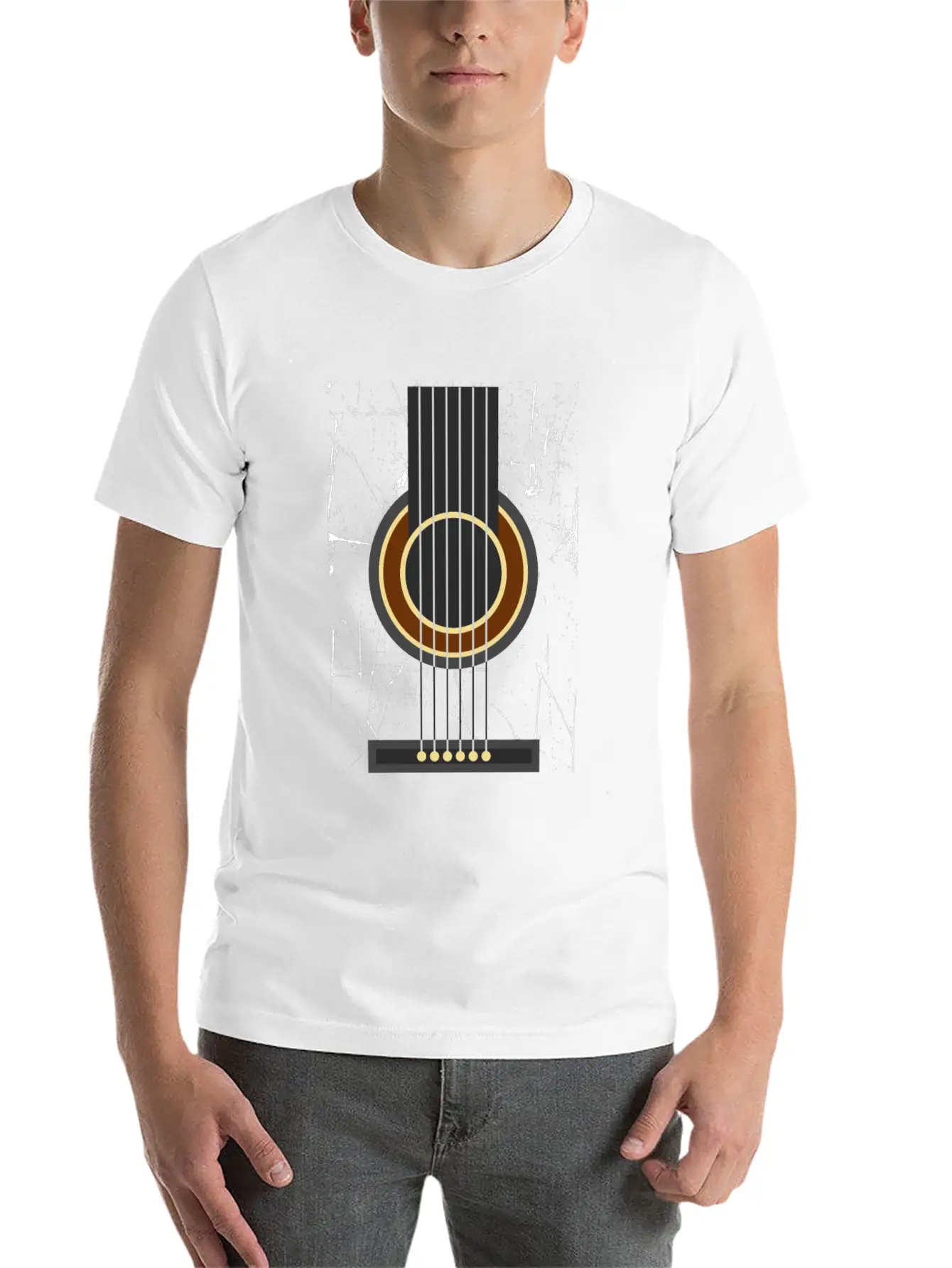 Acoustic Guitar Jamming And Good Play Unisex Casual T-Shirt – Clean Design For Daily Comfort