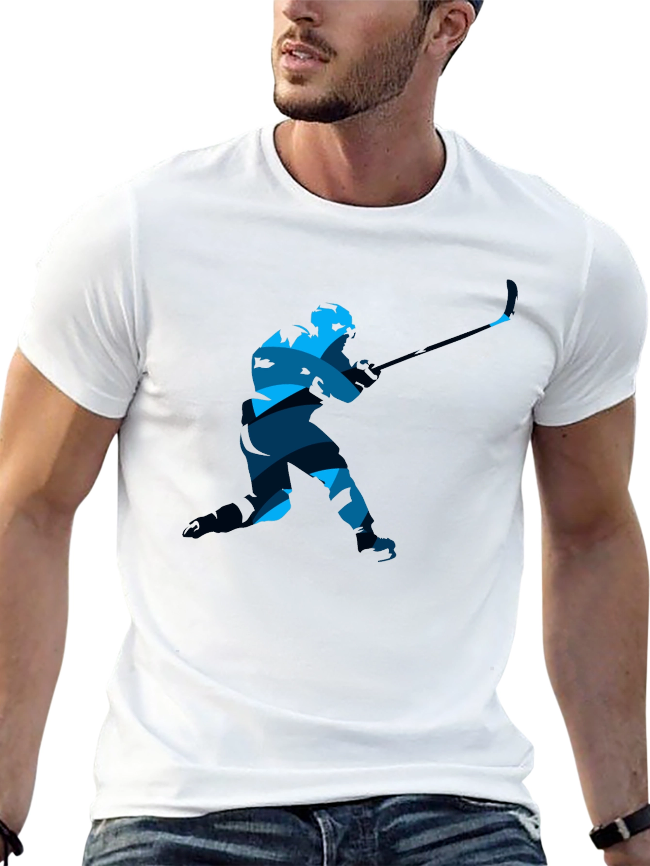 Hockey Player Graphic Tee - Stylish Comfort