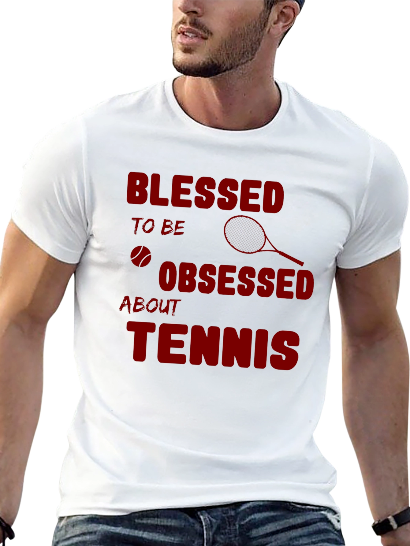 Blessed Obsessed Tennis Graphic T-Shirt